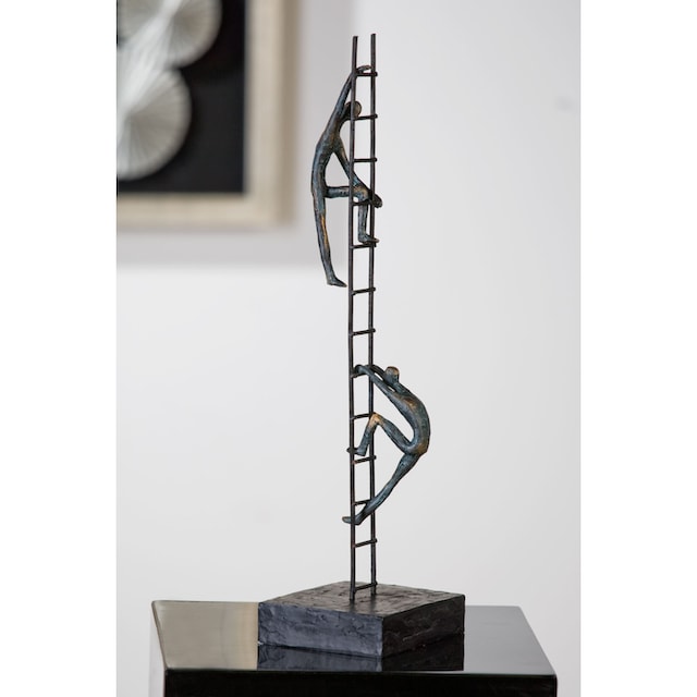 Casablanca by Gilde Dekofigur »Skulptur Balance of Power, silber«, (1 St.),  Dekoobjekt, Höhe 43 cm, mit Spruchanhänger, Wohnzimmer im OTTO Online Shop