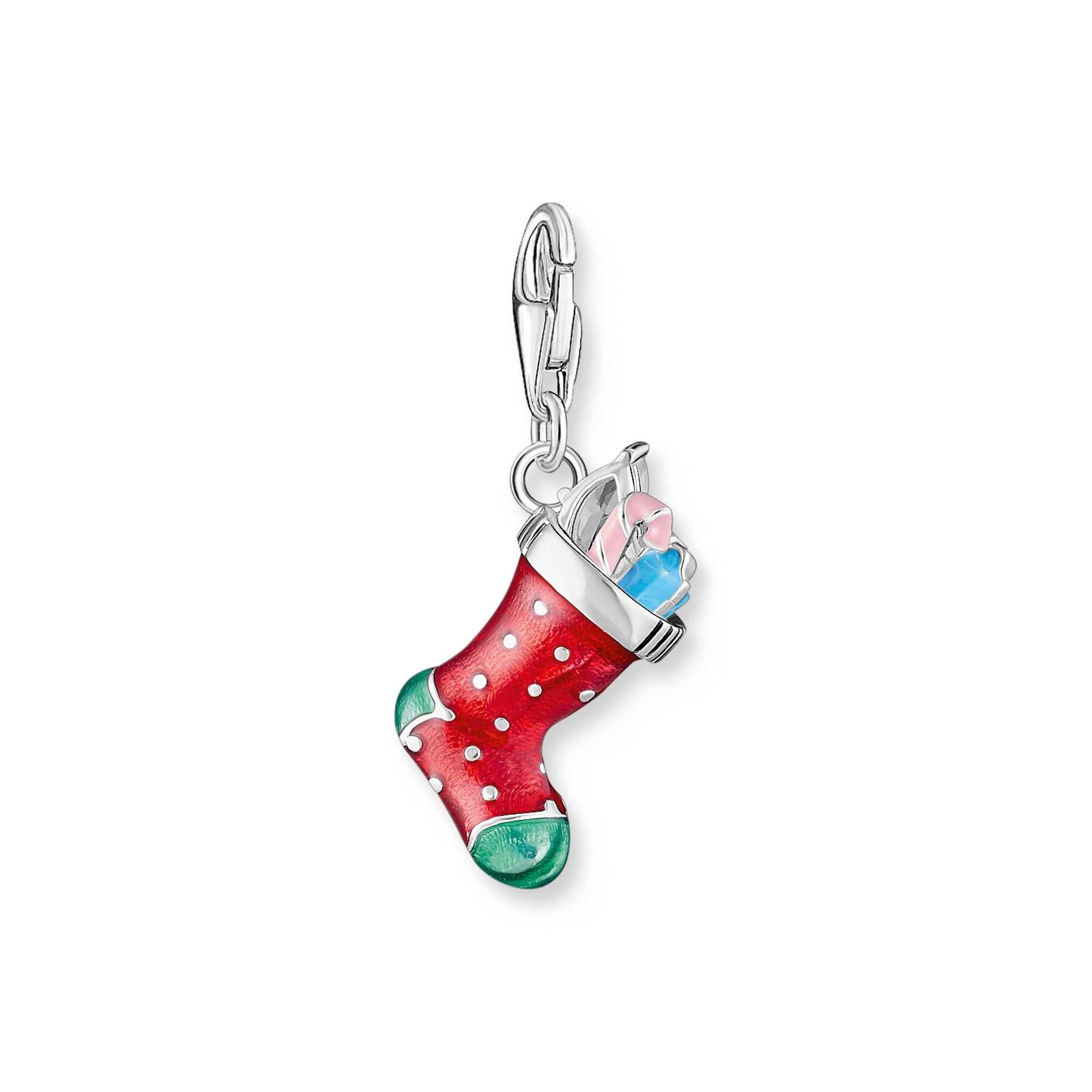 THOMAS SABO Charm-Einhänger »Weihnachtssocken« mit Zirkonia (synth.)