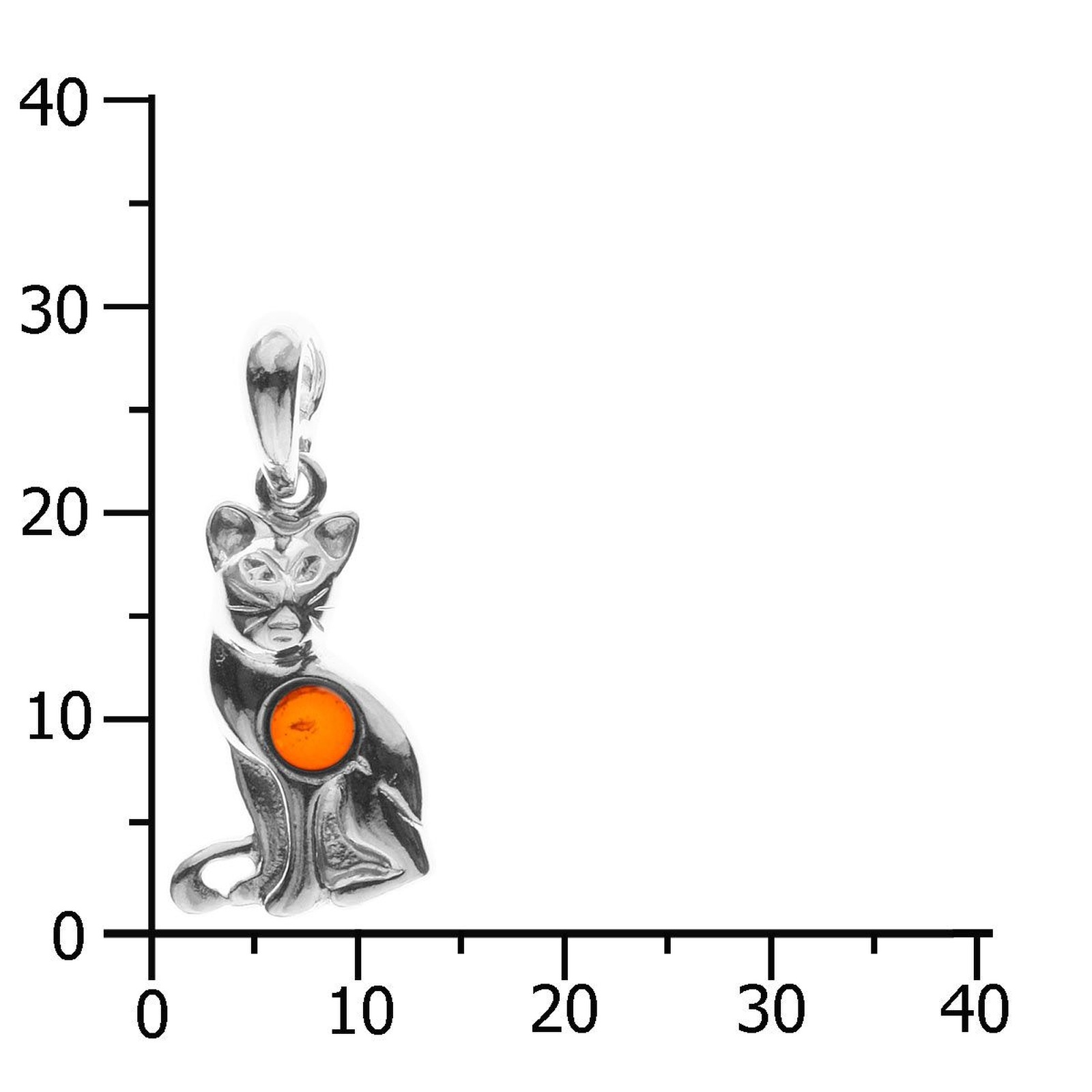 OSTSEE-SCHMUCK Kettenanhänger »- Katze - Silber 925/000 - Bernstein«