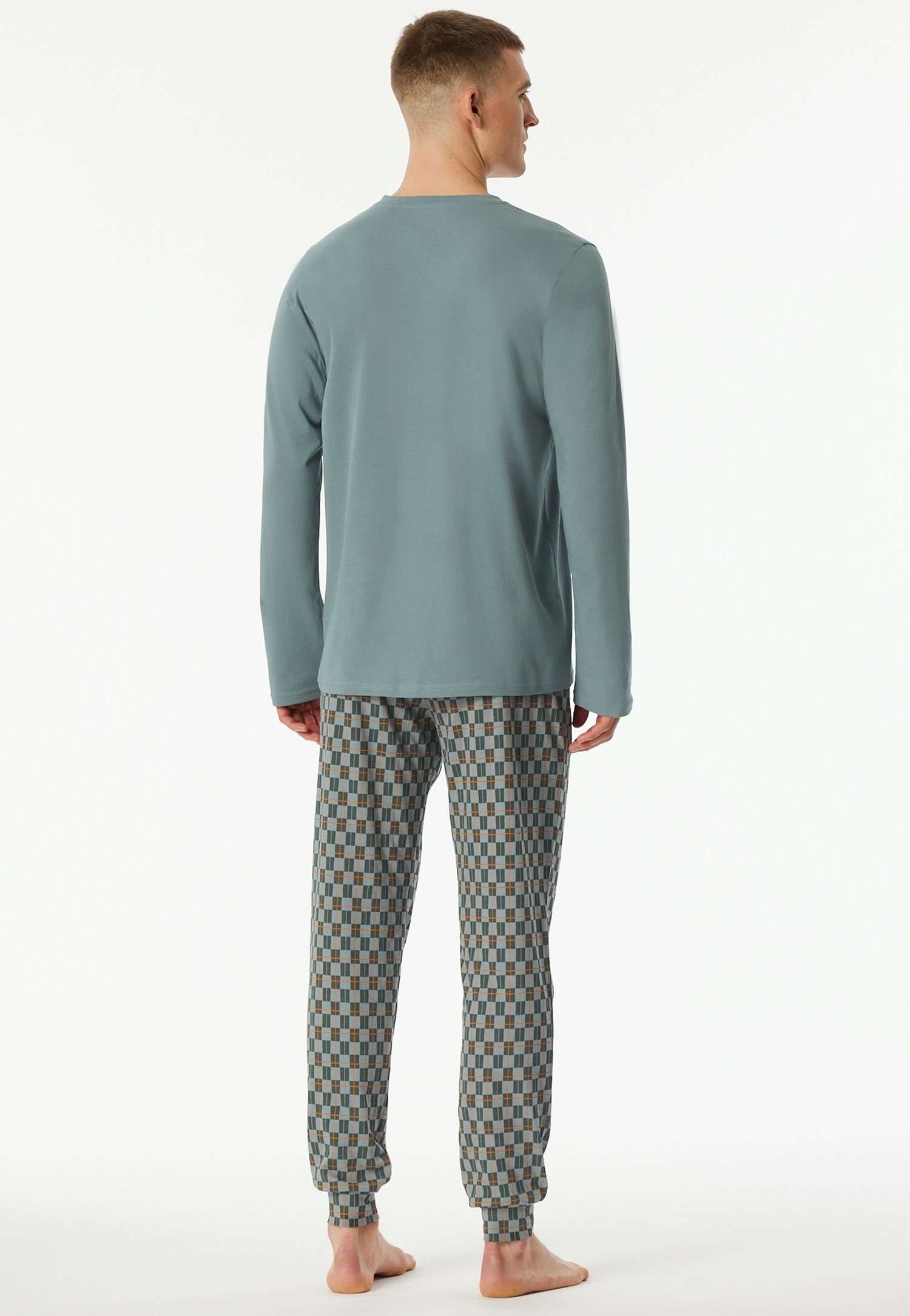 Schiesser Schlafanzug »Casual Essentials« 2 tlg. mit bequemen Bündchen