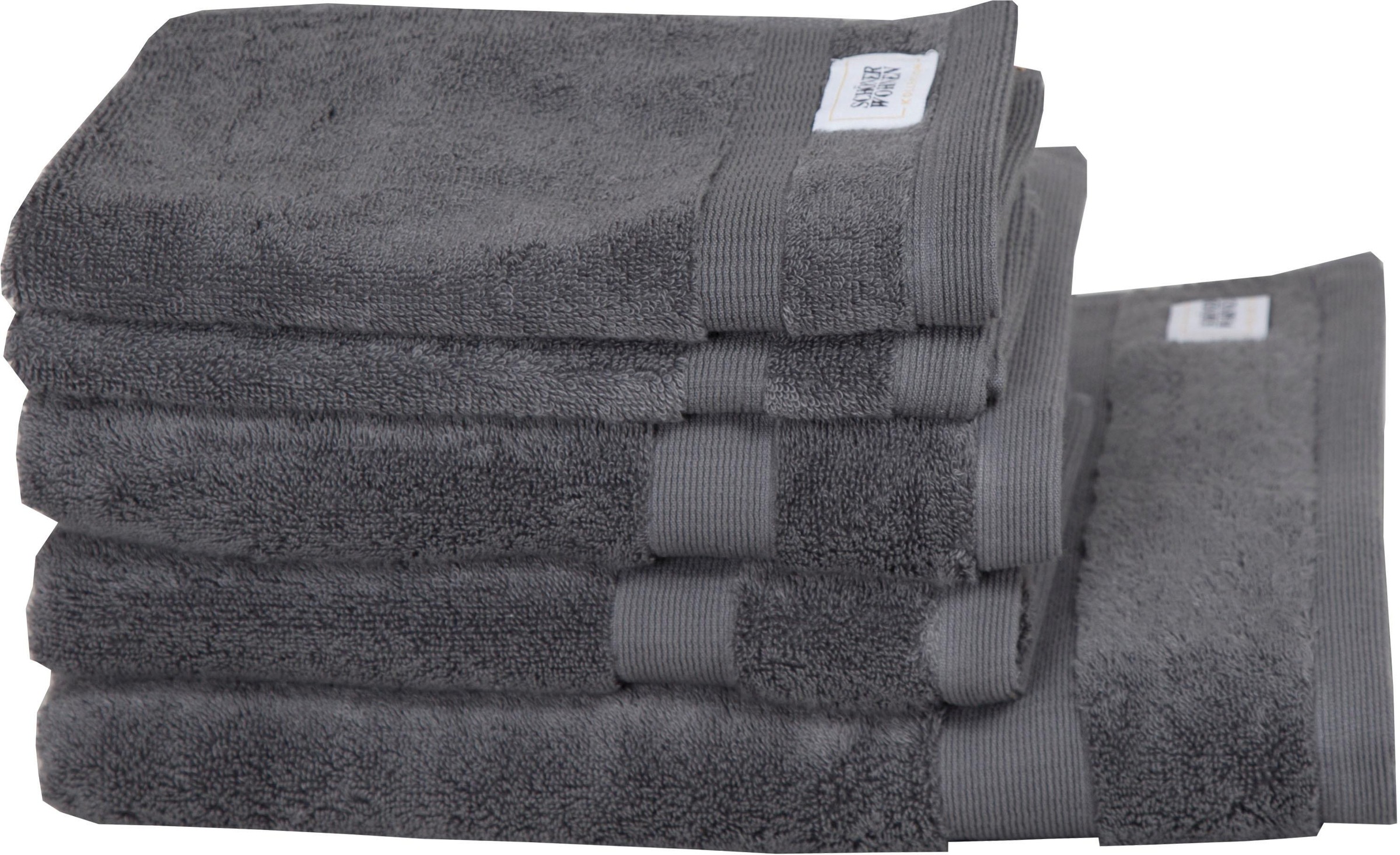 SCHÖNER WOHNEN-Kollektion Handtuch Set »Cuddly«, (Set, 5 St., 2 Gästetücher 30x50 cm-2 Handtücher 50x100 cm-1 Badetuch 70x140 cm), schnell trocknende Airtouch-Qualität