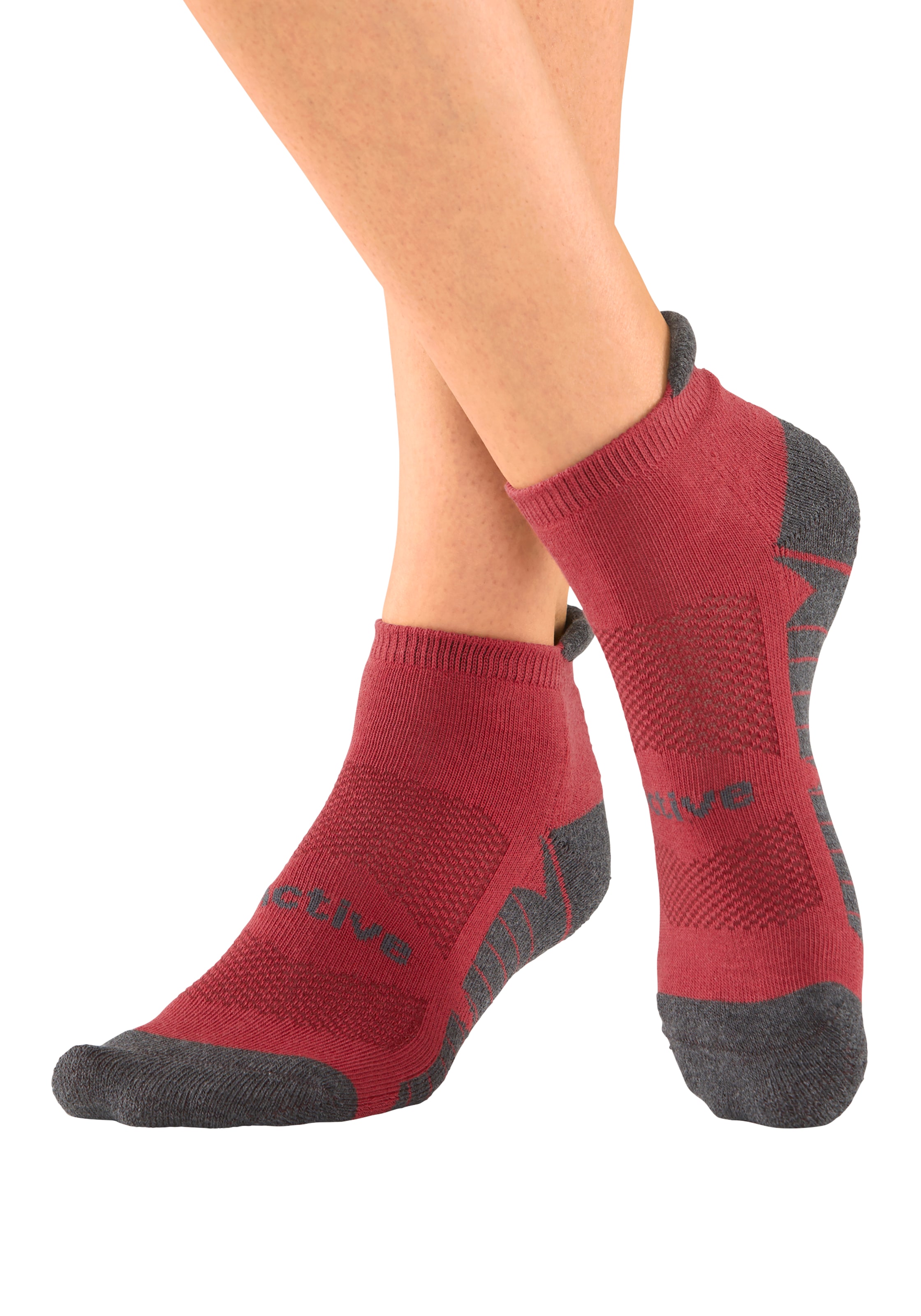 LASCANA ACTIVE Sneakersocken, (Packung, 6 Paar), mit weicher Frotteesohle