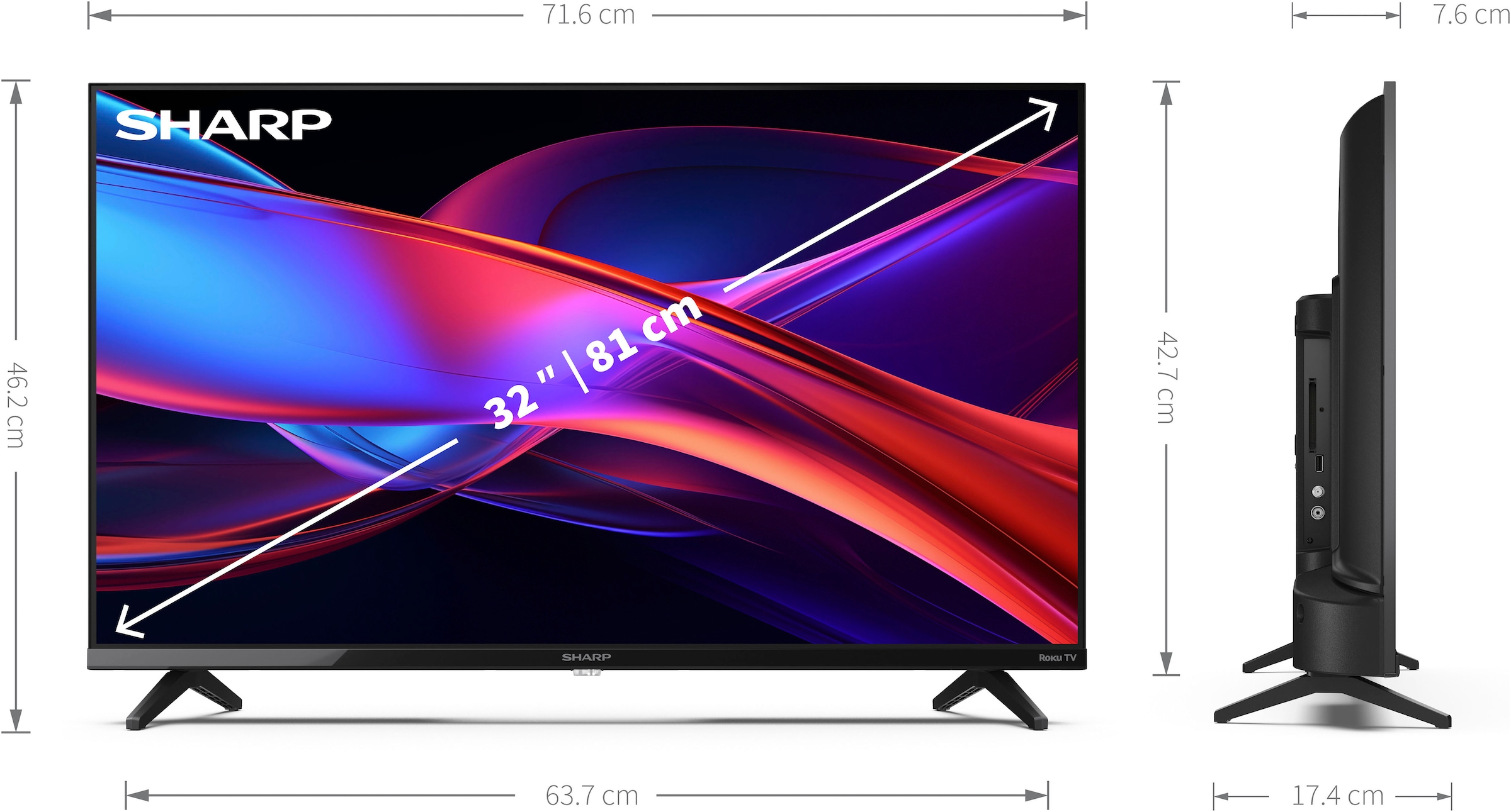 Sharp LED-Fernseher »1T-C32GDx«, HD, Smart-TV