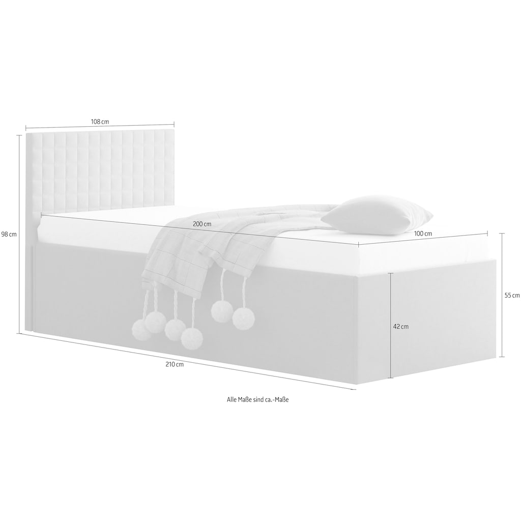 Westfalia Schlafkomfort Polsterbett, mit Bettkasten bei Ausführung mit Matratze