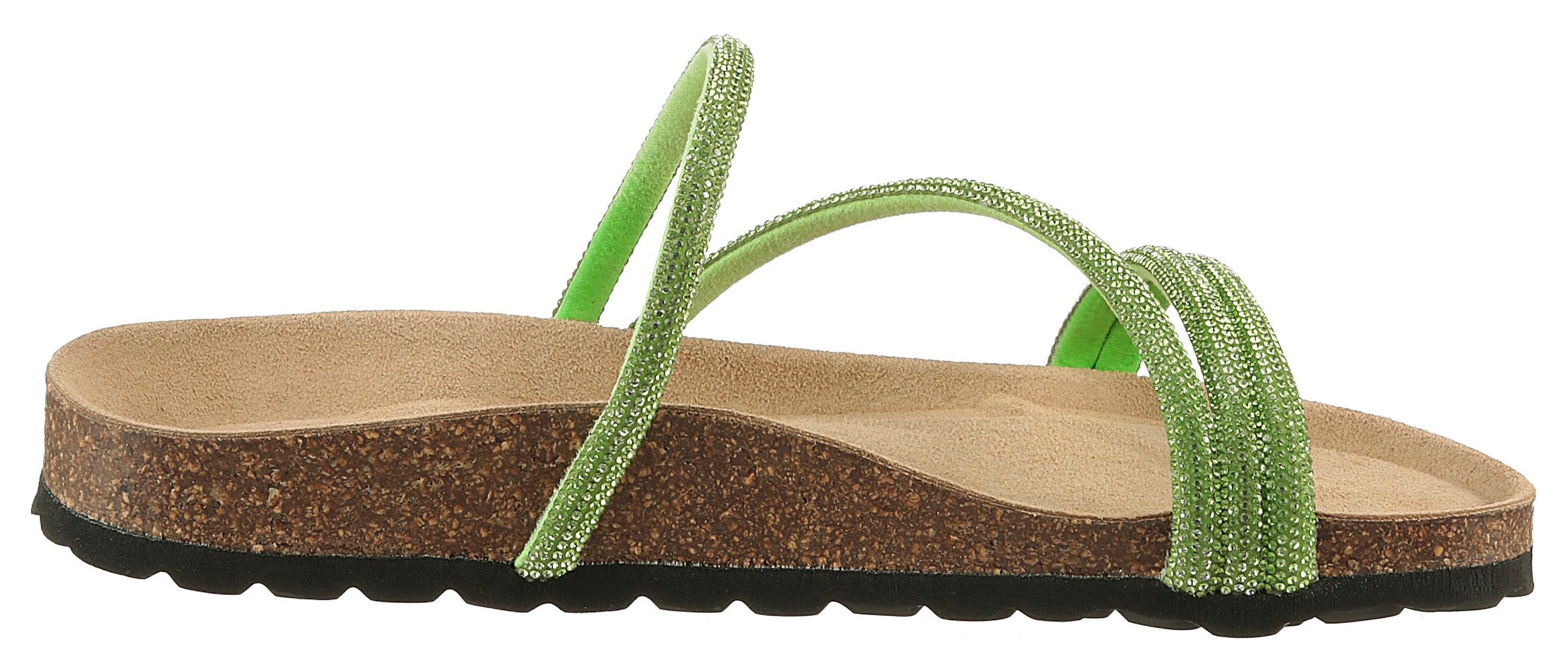 Aniston SHOES Pantolette, Sommerschuh, Strandschuh, Glitzersteine - NEUE KOLLEKTION