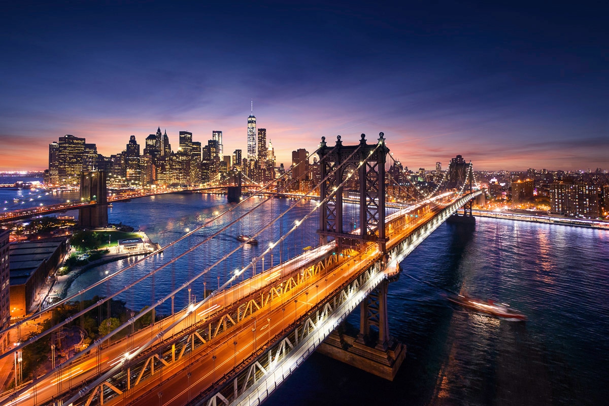 Papermoon Fototapete »New York Brücke bei Nacht« online bestellen bei OTTO