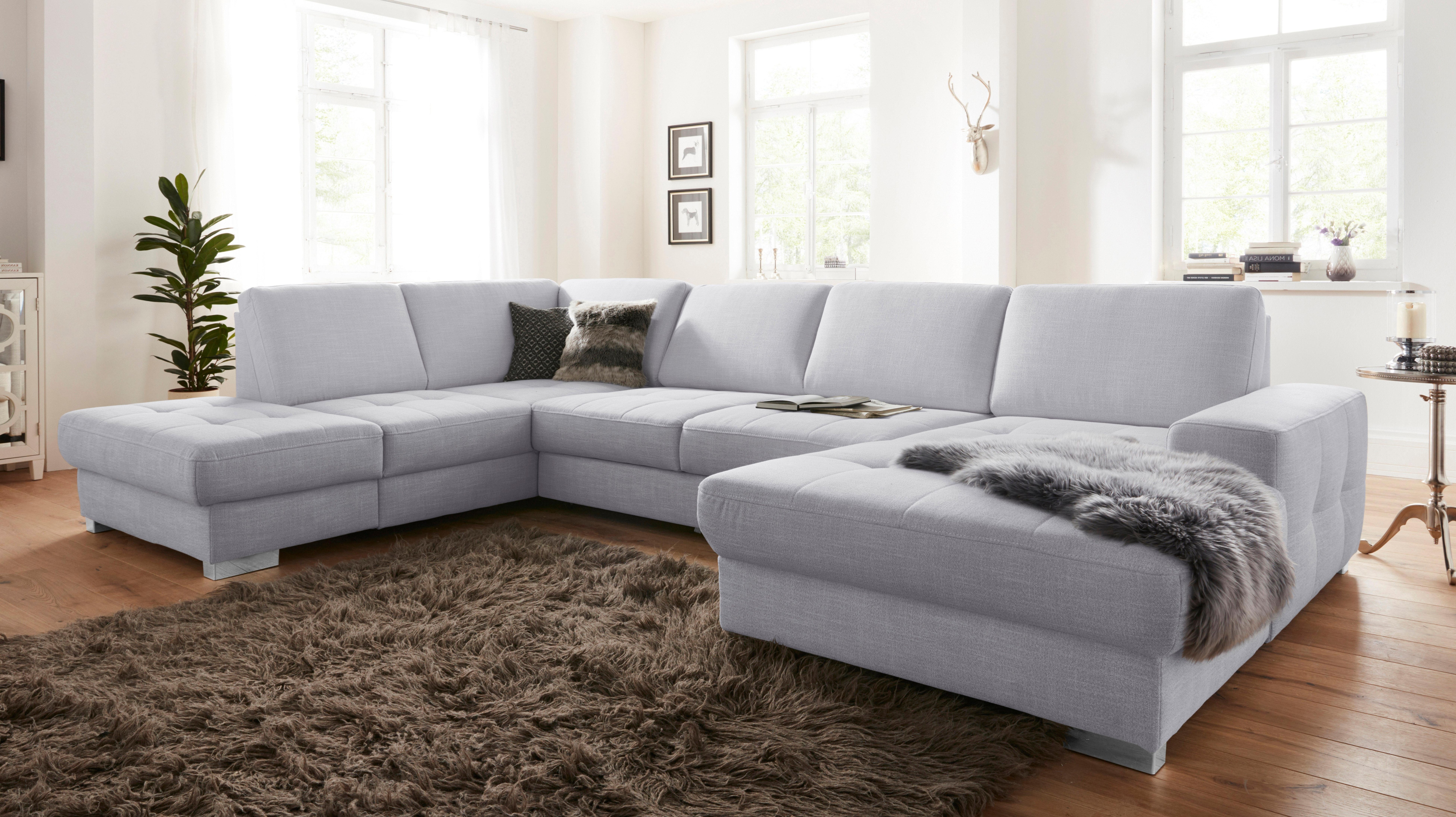 sit&more Wohnlandschaft "Santorini U-Form" mit Federkern und Sitztiefenverstellung, wahlweise mit Schlaffunktion