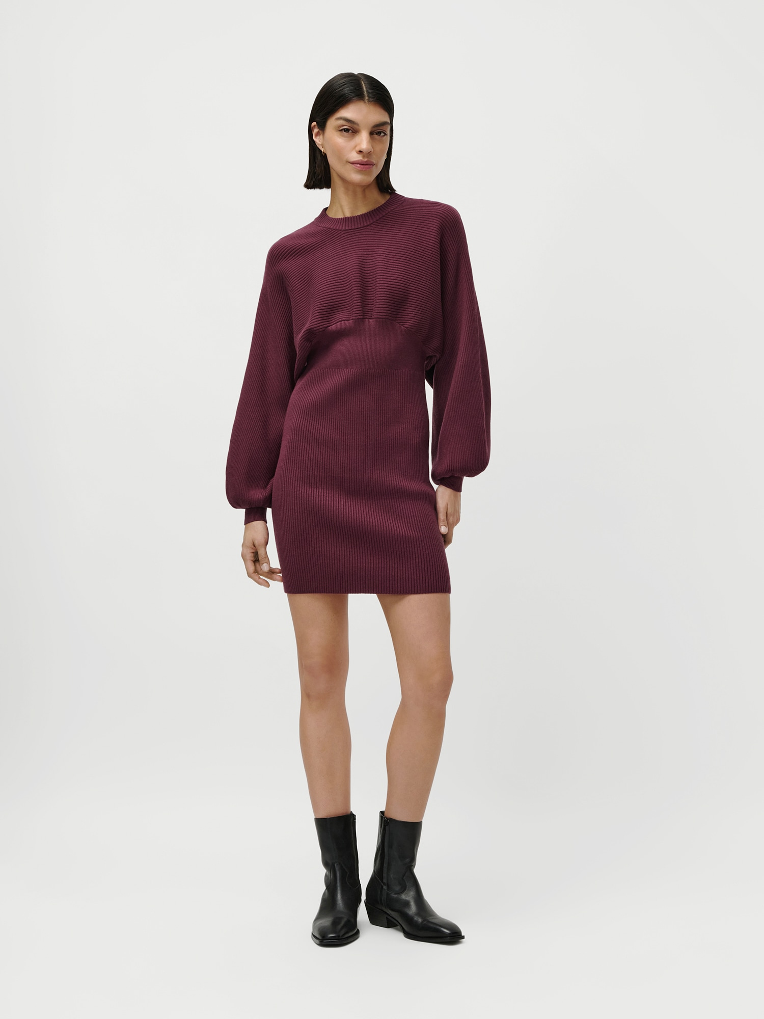 LeGer Minikleid »Camille, LeGer by Lena Gercke« Ohne Taschen aus Rippstrick, Fledermausärmel