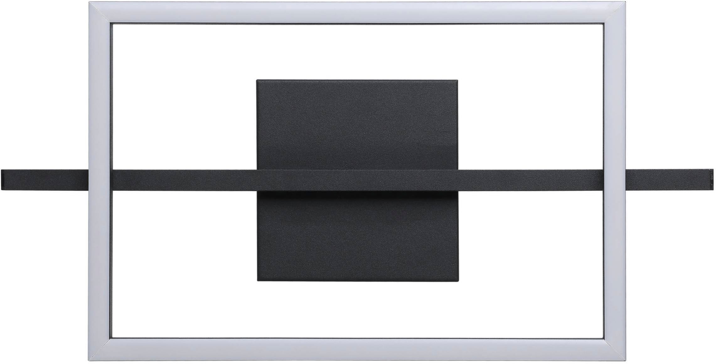 EGLO Deckenleuchte »Amandolo Deckenlampe RGB Backlight Fernbedienung inkl. geometrisch« LED-Modul 1 Stk. Kaltweiß | RGB Wand-/Deckenleuchte - L40 x B20 x H6,5 cm - schwarz - 17W inkl.