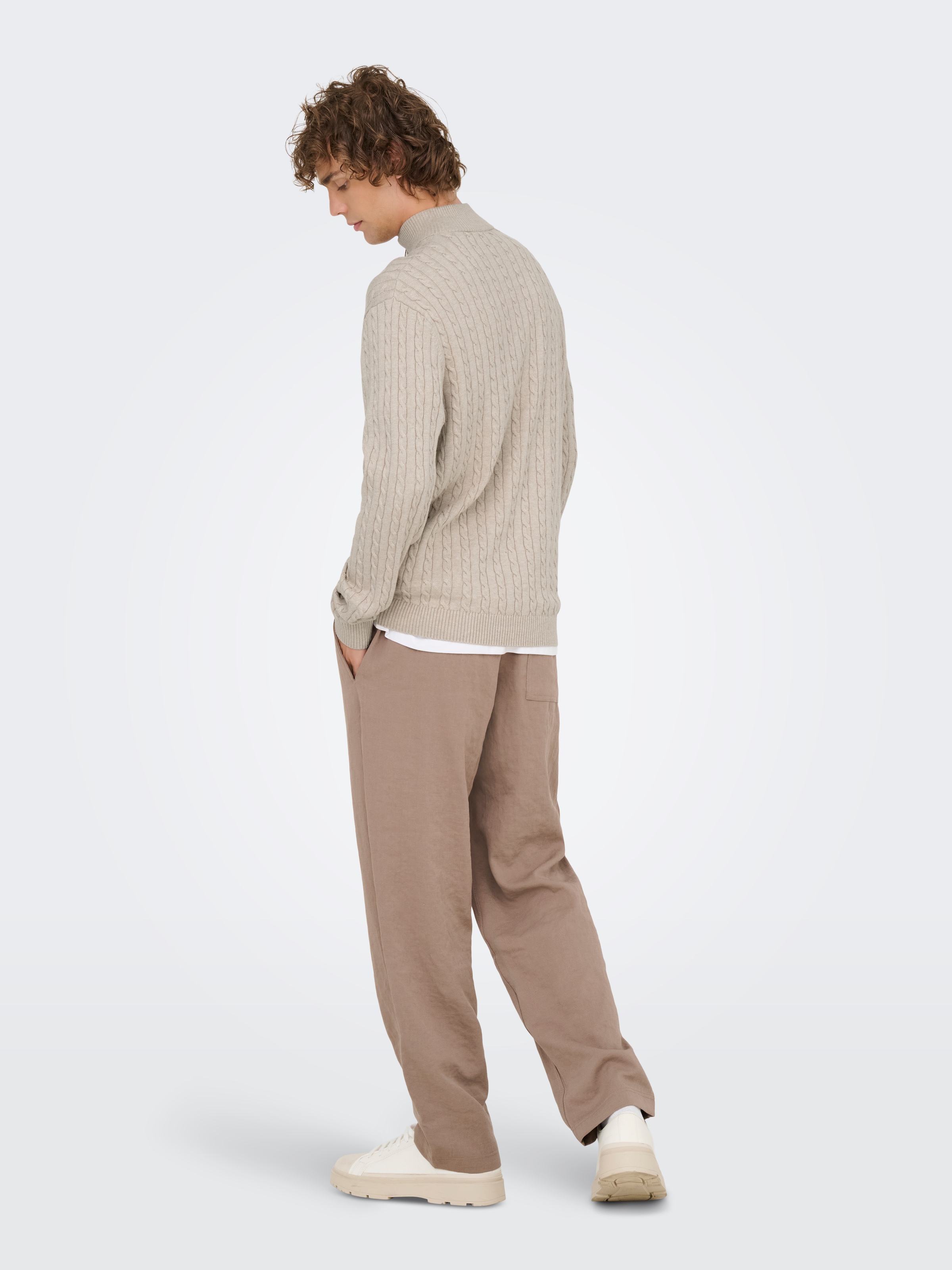ONLY & SONS Troyer »ONSLOUI REG 12 CABEL HALF ZIP KNIT«