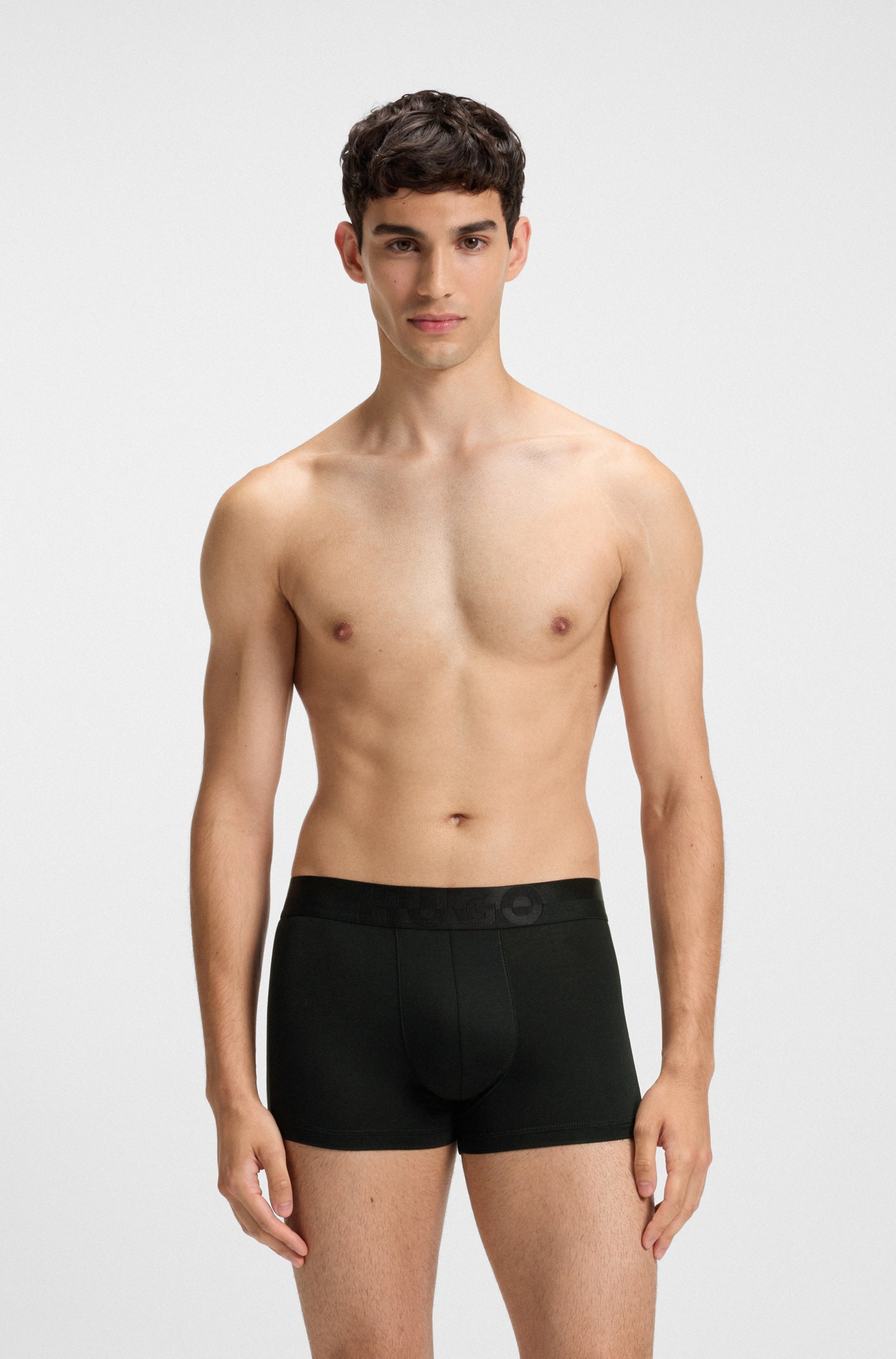 HUGO Underwear Boxershorts »TRUNK TR. SPLIT LOGO«, (3 St.), enganliegend, kurzes Bein