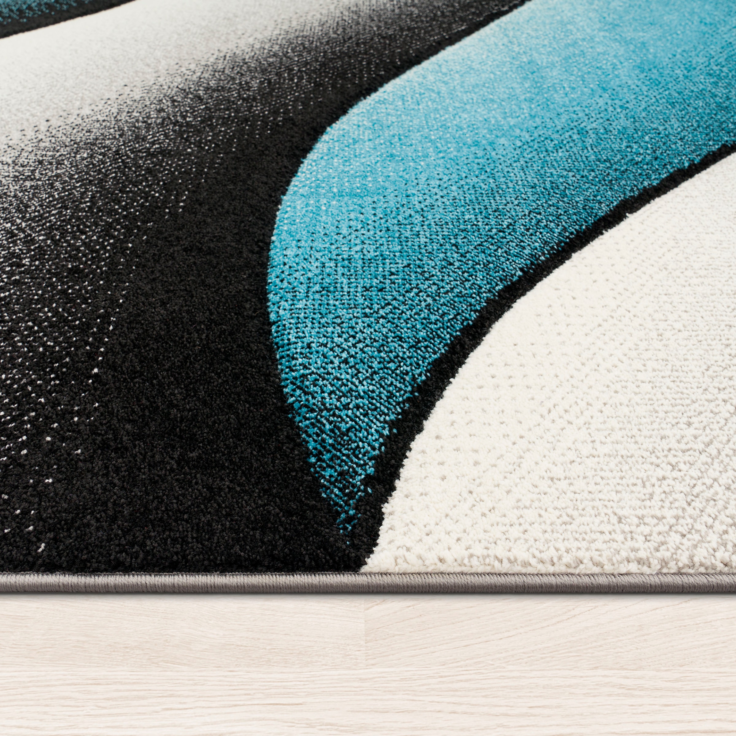 Paco Home Teppich »Diamond 666«, rechteckig, 18 mm Höhe, Kurzflor, 3D-Design, modernes Wellen Muster