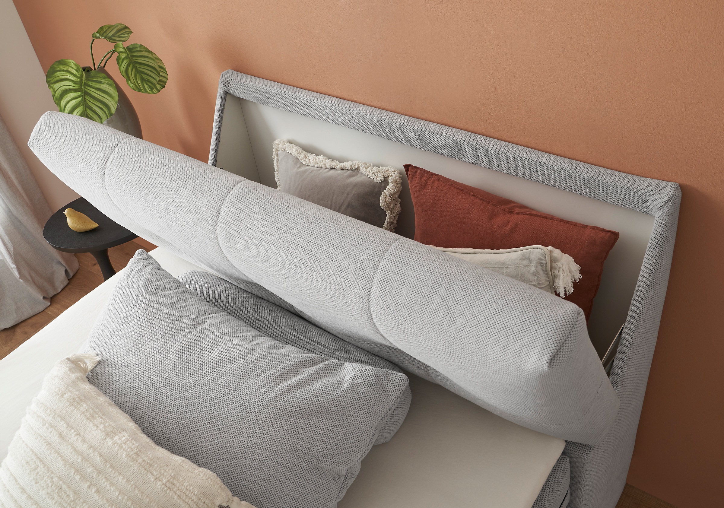 ED EXCITING DESIGN Boxspringbett »Toulouse«, inkl. Motor, inkl. Stauraum im Kopfteil