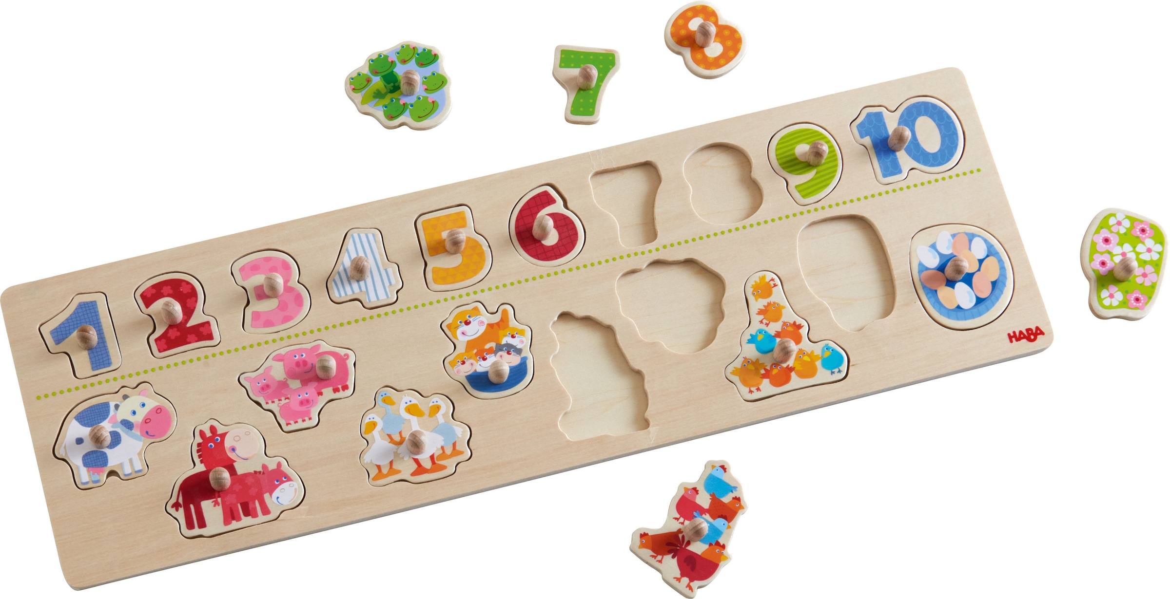 Haba Steckpuzzle »Tierischer Zählspaß«, (20 tlg.)