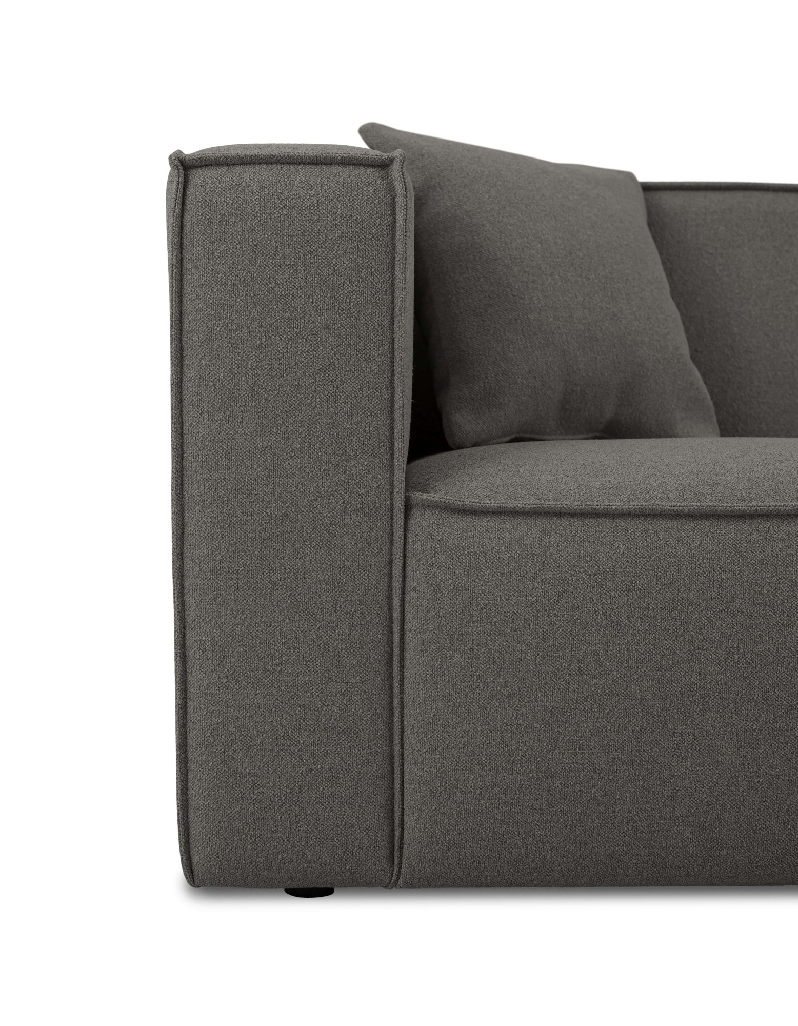 OTTO home Ecksofa »Tammie«, Breite 222 cm, Webstoff fein, bodentief, mit Wellenunterfederung