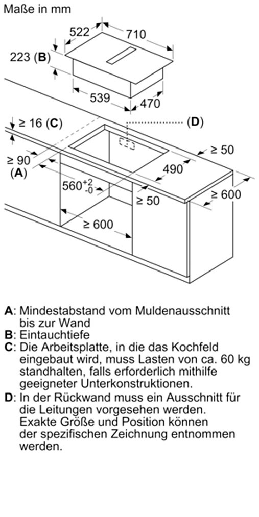 SIEMENS Kochfeld mit Dunstabzug »ED711HQ26E«, mit Flachkanal