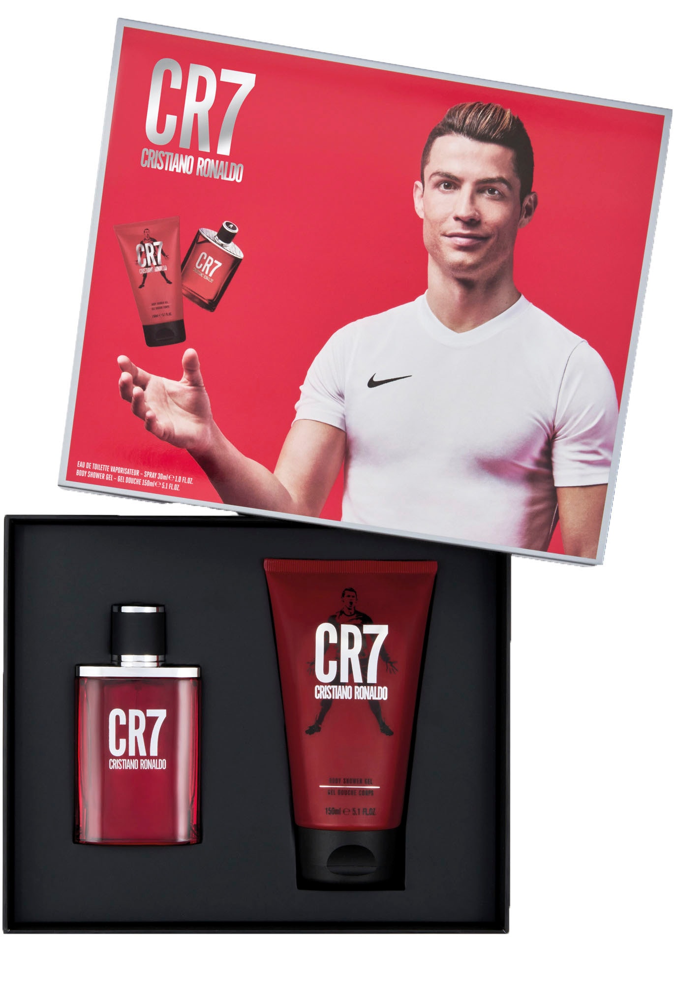 Cristiano Ronaldo Herren Duft-Set »- Fearless Set 30ml + 150 ml Shower Gel« Würziger Duft mit rotem Apfel, Veilchen und Tonkabohne.