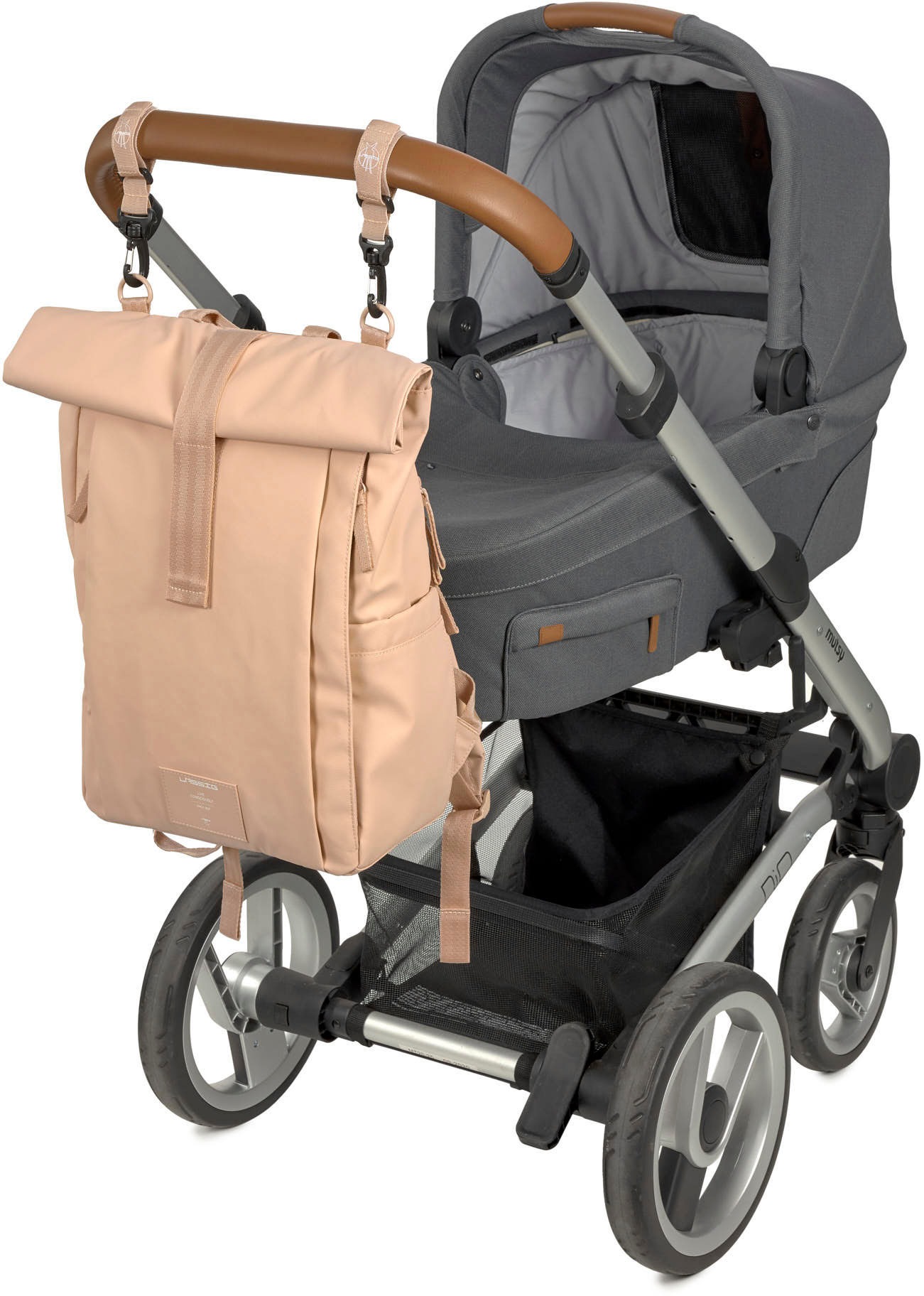 LÄSSIG Wickelrucksack »Green Label, Rolltop Up, peach rose«, vegan; zum Teil aus recyceltem Material