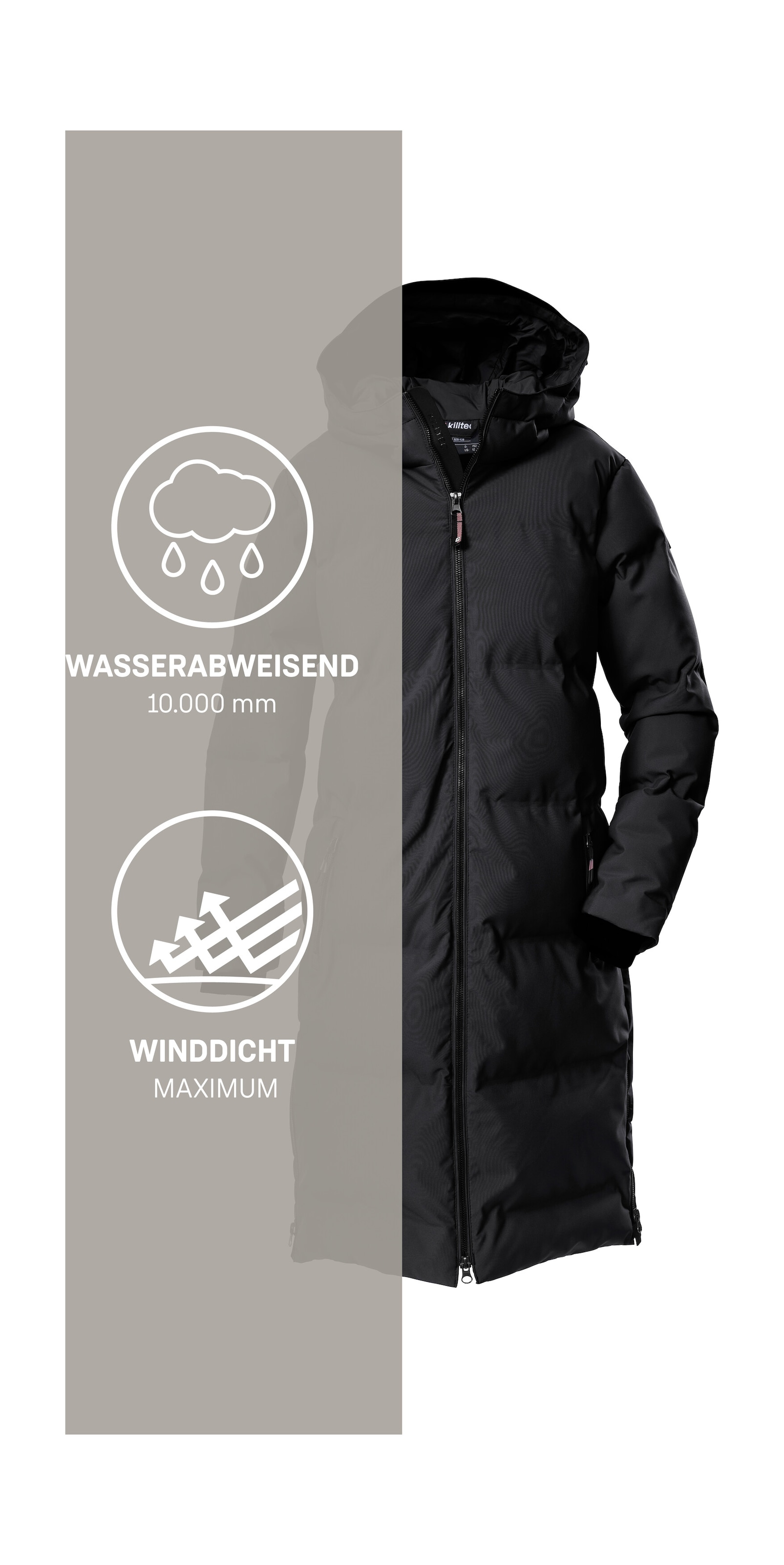 Killtec Steppmantel »KOW 237 GRLS QLTD CT« Winddichter, wasserabweisender Kindermantel, reflektierende Elemente