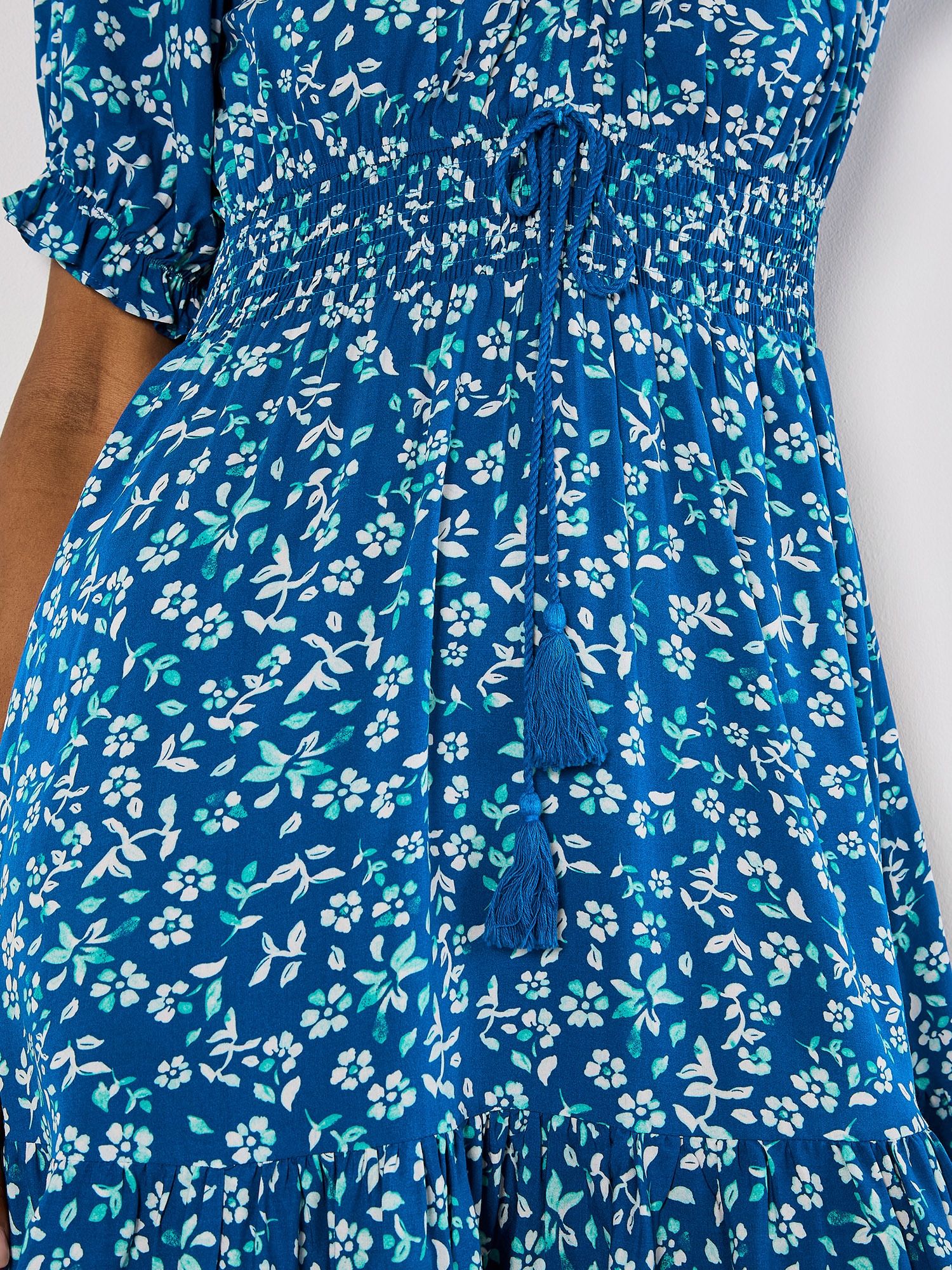 Apricot Minikleid »Minikleid« mit Blumenmuster und Bardot-Ausschnitt