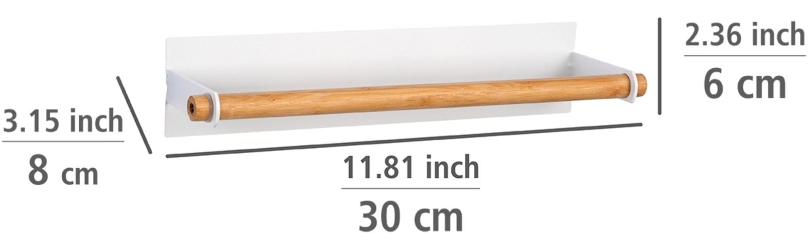 WENKO Küchenrollenhalter »Modell Magna«, magnetischer Wandrollenhalter für Küchenpapier, Befestigen ohne Bohren