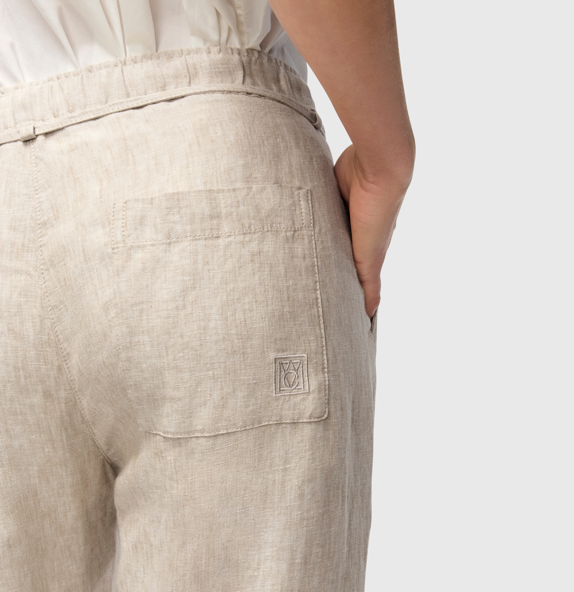 MAC Leinenhose »CHIARA BELT«  Sommerhose Wide Fit, mit geradem, weitem Bein