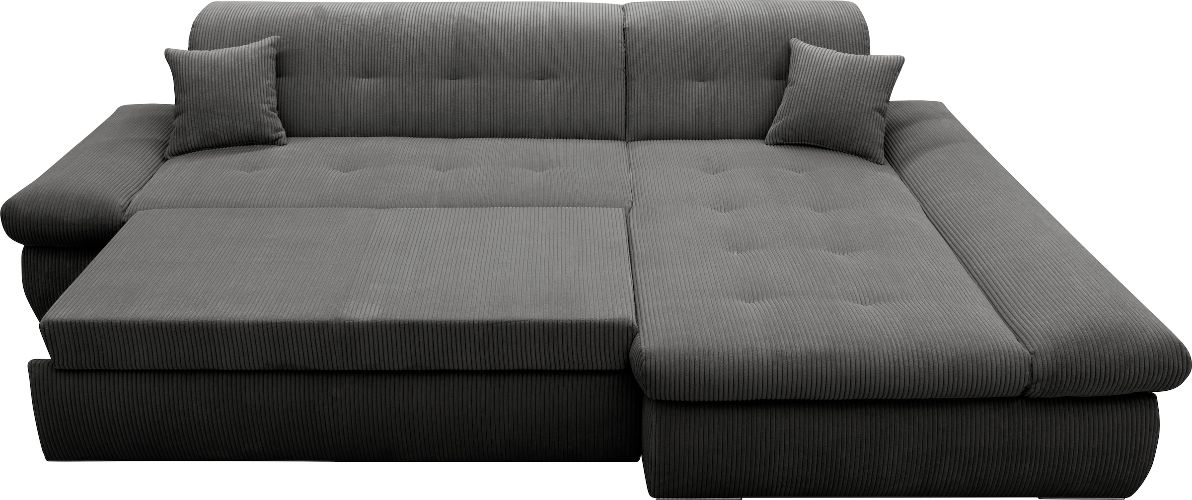 DOMO collection Ecksofa »Moric, L-Form, XXL-Sofa - Breite 300cm«, wahlweise mit Bettfunktion und Armteilverstellung, Cord
