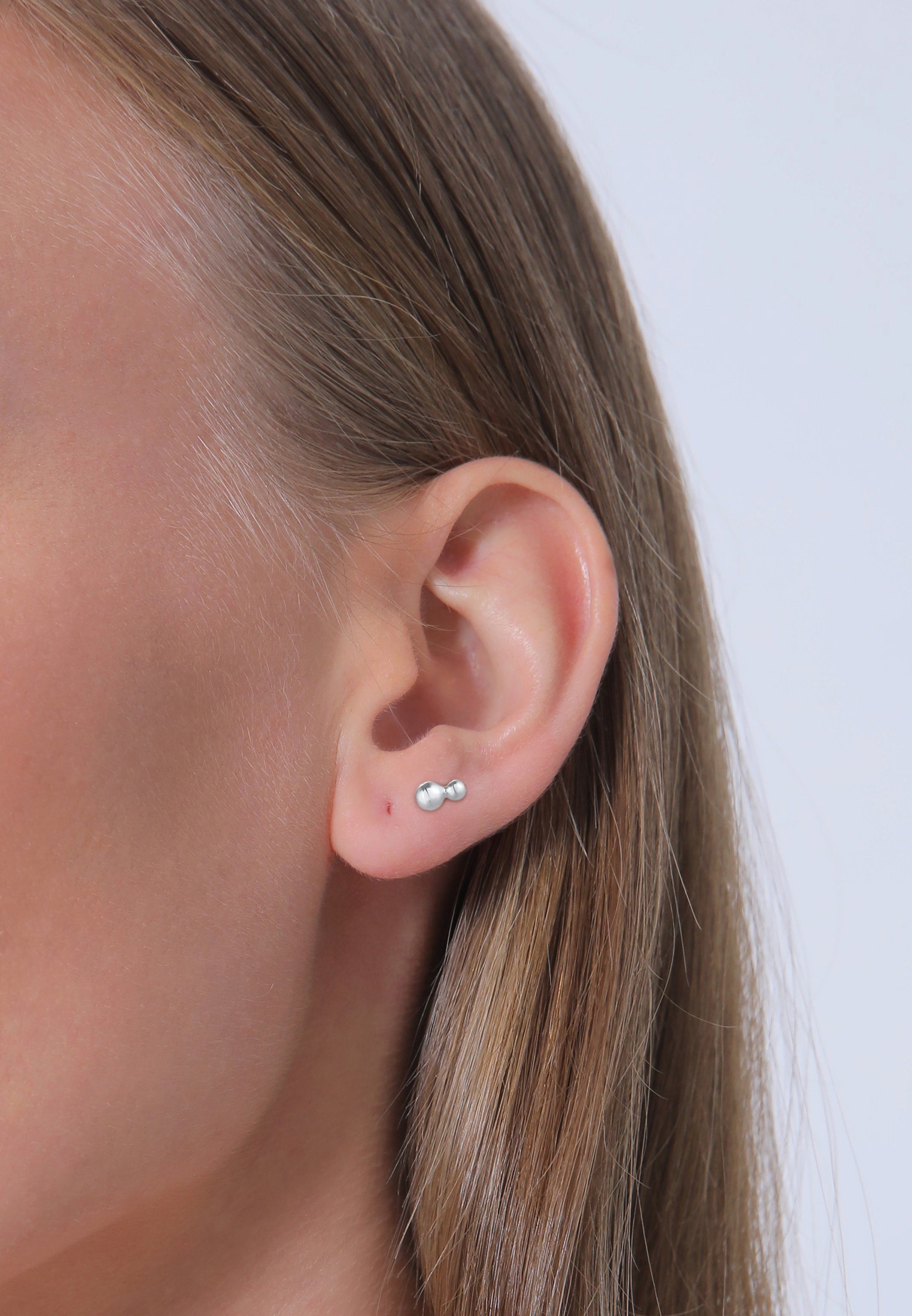 Elli Piercing-Set »Ohrringe Single Ohrstecker Kugel Design 925 Silber«