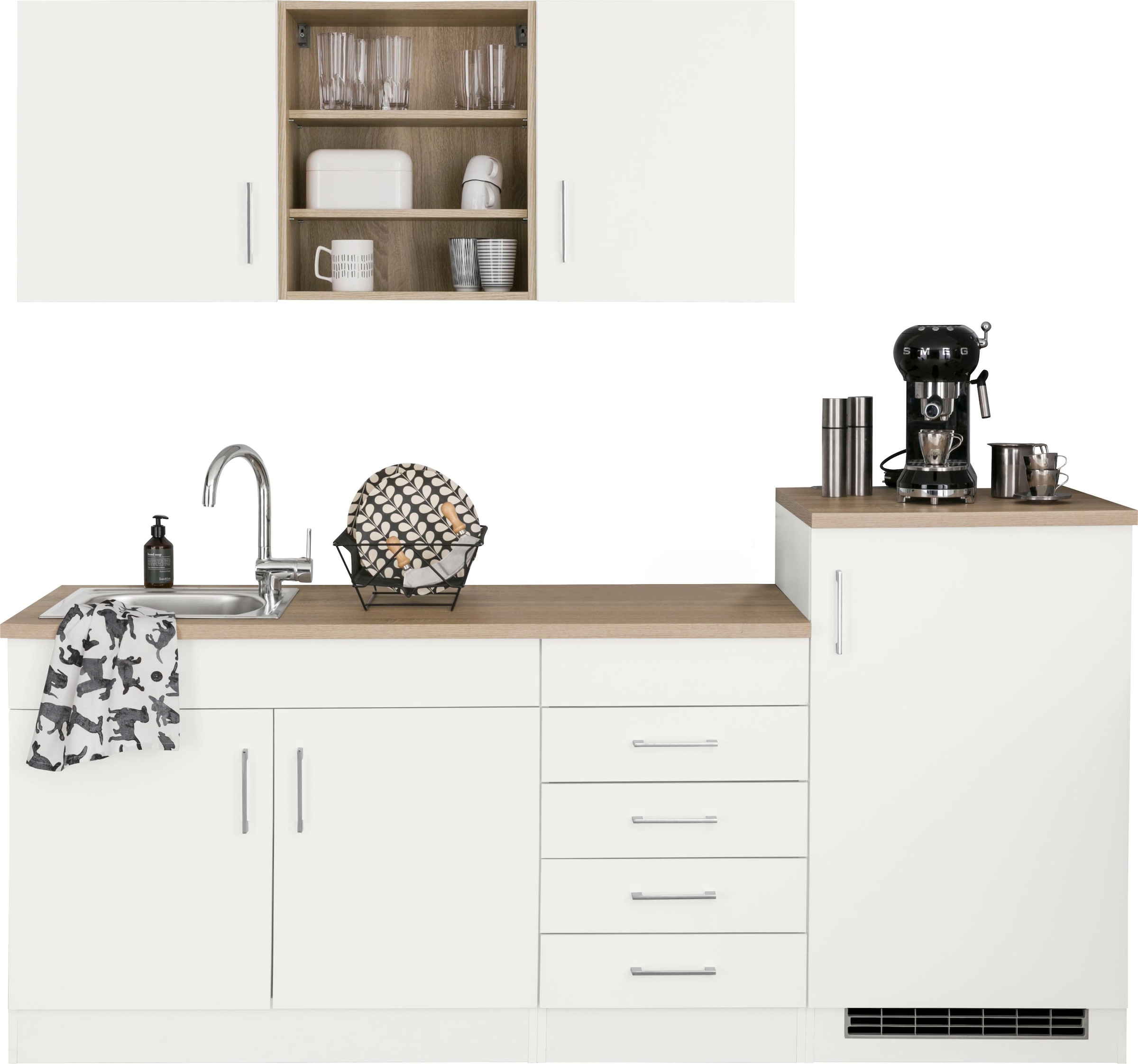 KOCHSTATION Küche »KS-Mali« Breite 210 cm, mit E-Geräten