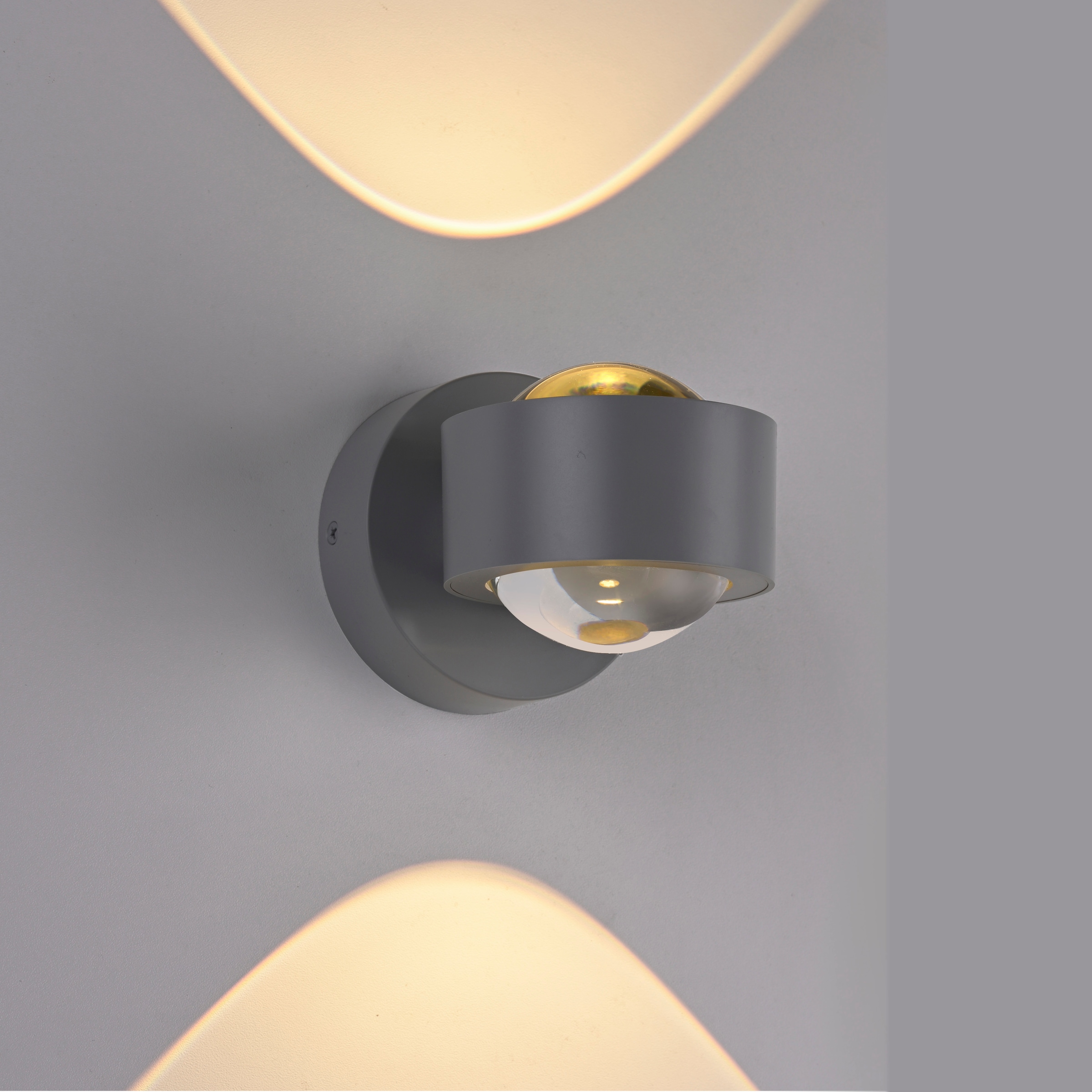 JUST LIGHT LED Wandleuchte »AKKU-CHIA« LED-Board 1 Stk. Warmweiß Akkubetrieben inkl. USB-Ladekabel, 5 Stufen Dimmung + Timerfunktion