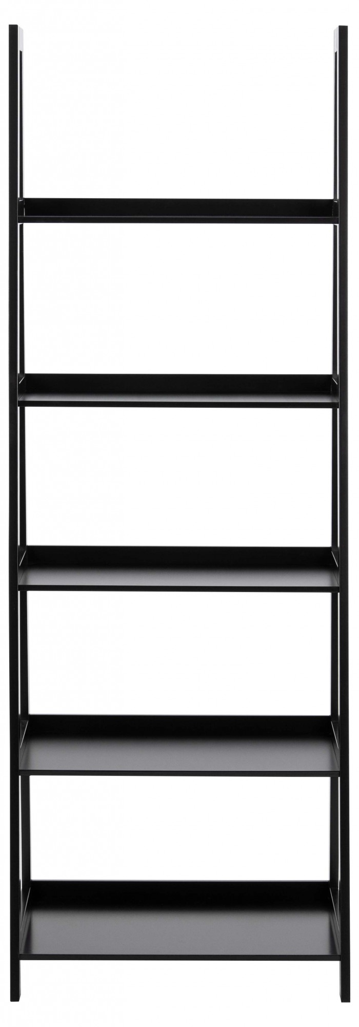 ACTONA GROUP Bücherregal »Leiterregal in Weiss oder Schwarz«, Standregal, lackiertem Holz, stufenförmig und mit 5 Einlegeböden