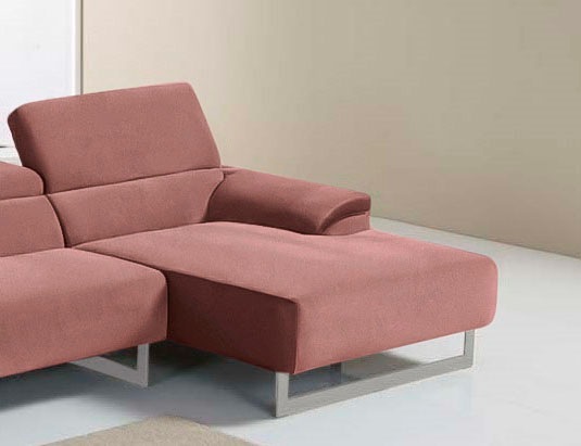 Egoitaliano Ecksofa »Malika, edel und bequem, Designsofa mit hochwertigen Bezügen, L-Form«, mit Recamiere, inkl. Kopfteilverstellung und chromfarbenen Metallfüßen