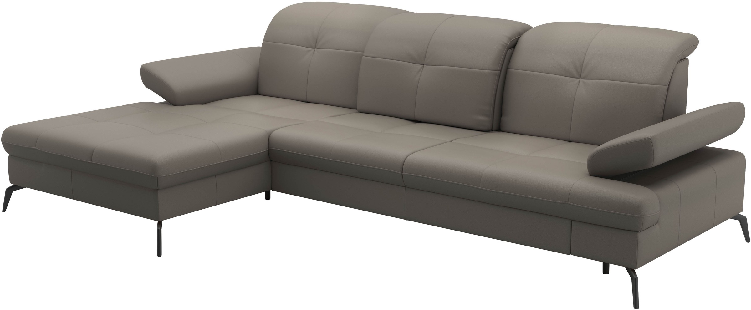 sit&more Ecksofa »Amica, L-Form, inkl. Sitztiefenverstellung & Armteilverstellung«, wahlweise mit Bettfunktion, Bettkasten und Kopfteilverstellung