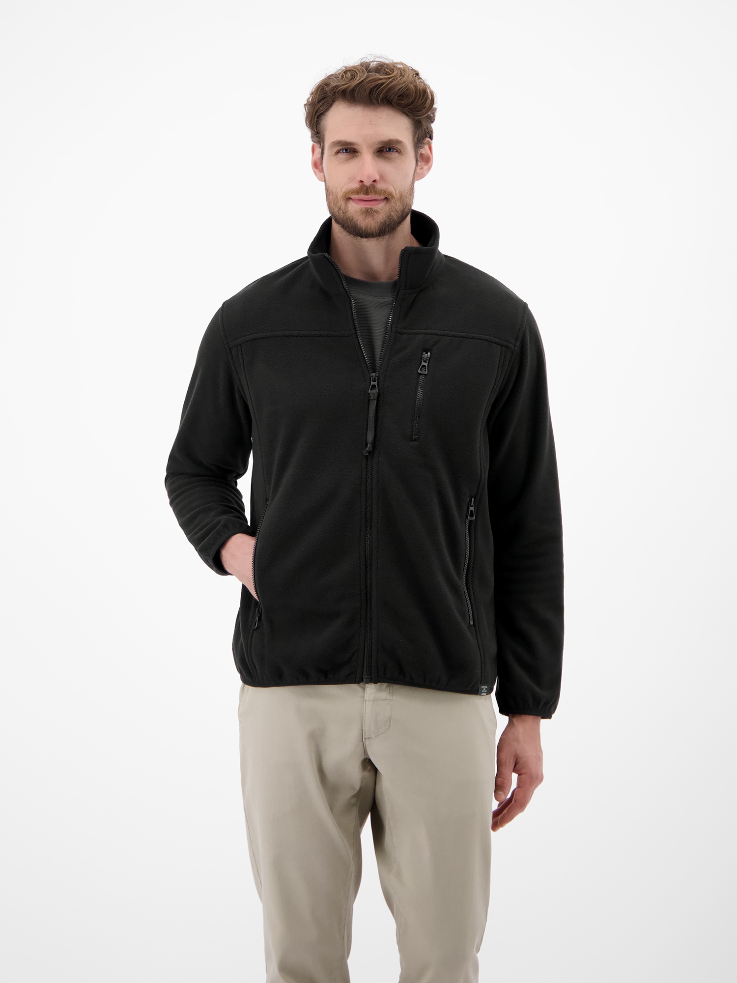 LERROS Sweatjacke »LERROS Polar-Fleece Jacke, sportiv«