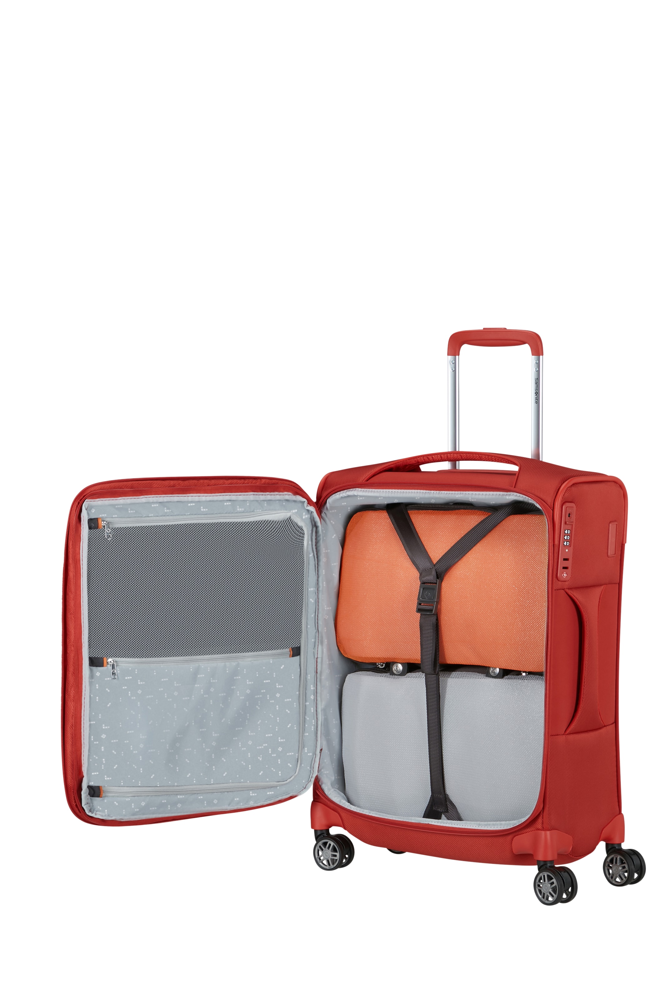 Samsonite Handgepäck-Trolley »SPINNER« 39 l 100% recyceltes PET (Außen & Innenfutter), Packwürfel inklusive