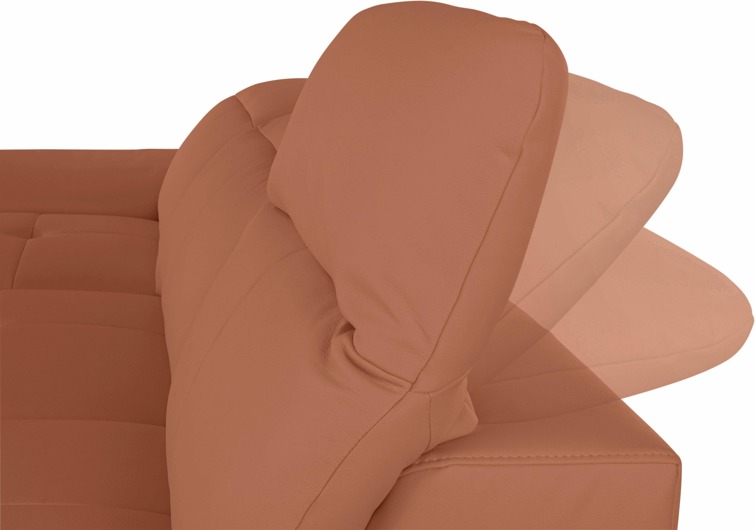 exxpo - sofa fashion Ecksofa »Mantua 2, inkl. Kopf- bzw. Rückenverstellung, bequem, L-Form«, wahlweise mit Bettfunktion und Bettkasten, tolle Verarbeitungsdetails