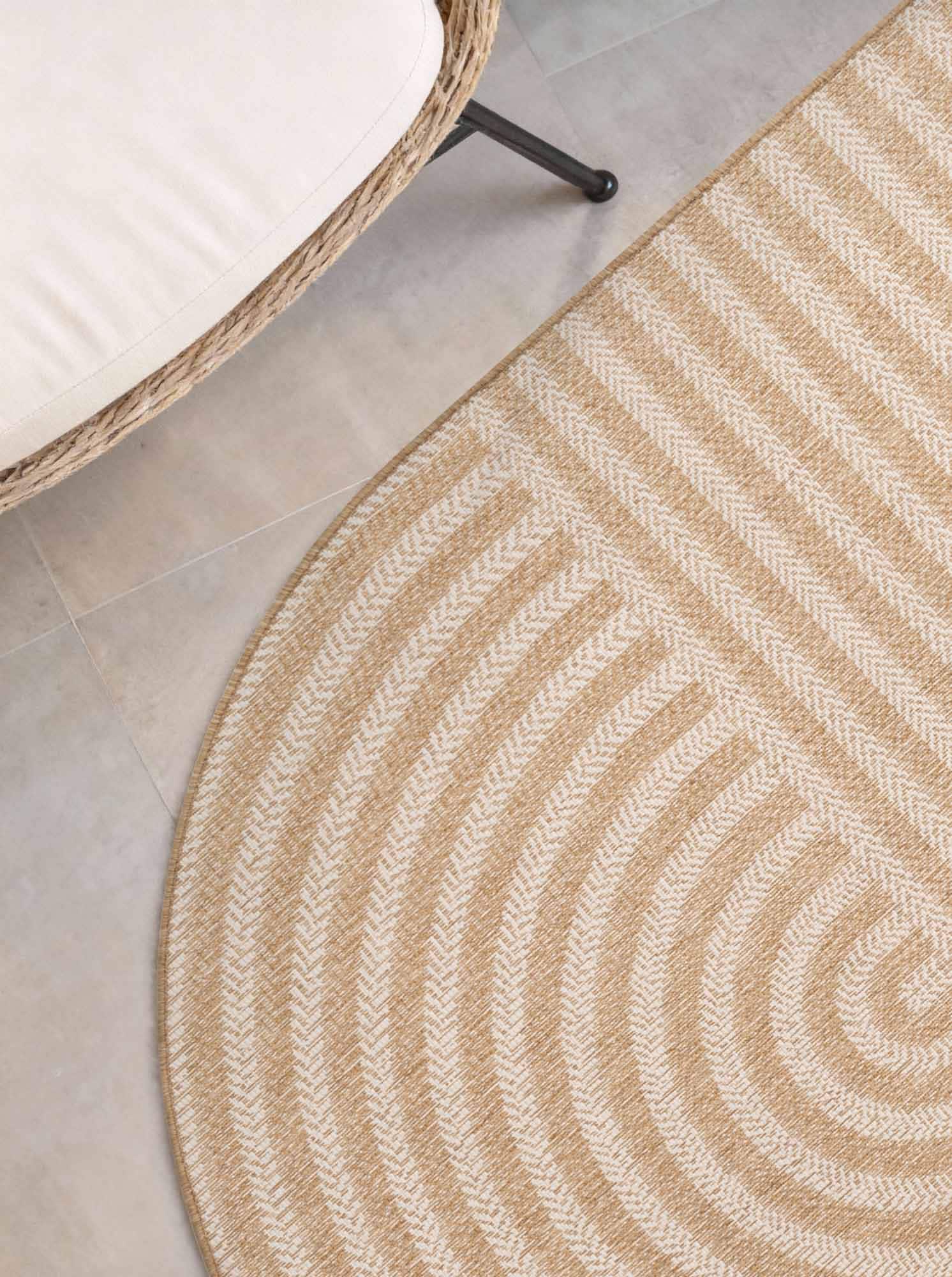 Ted Baker Teppich »Woodfield , Wendeteppich« oval 8 mm Höhe Designteppich, Wetterfest, Pflegeleicht, Modern, Wohnzimmer, Terrasse