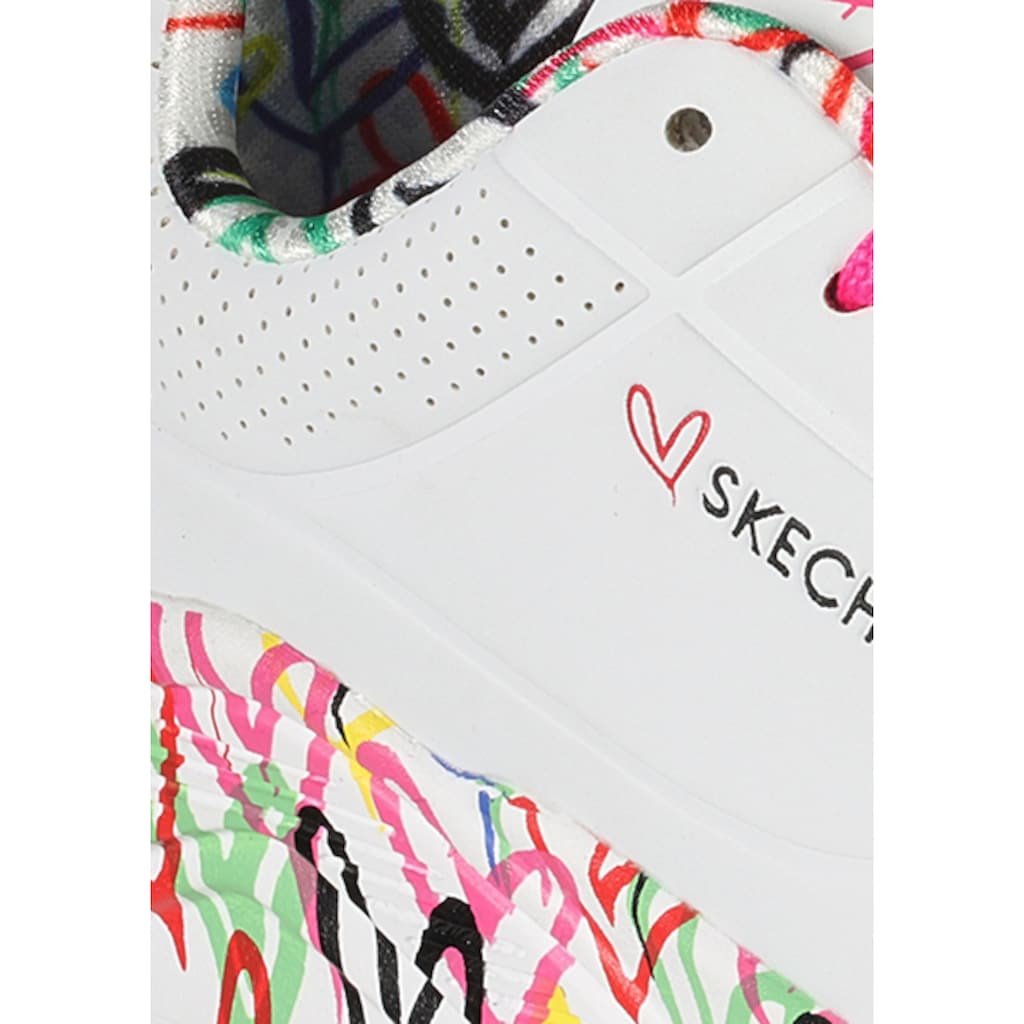 Skechers Kids Sneaker »UNO LITE«, mit bedruckter Sohle, Freizeitschuh, Halbschuh, Schnürschuh