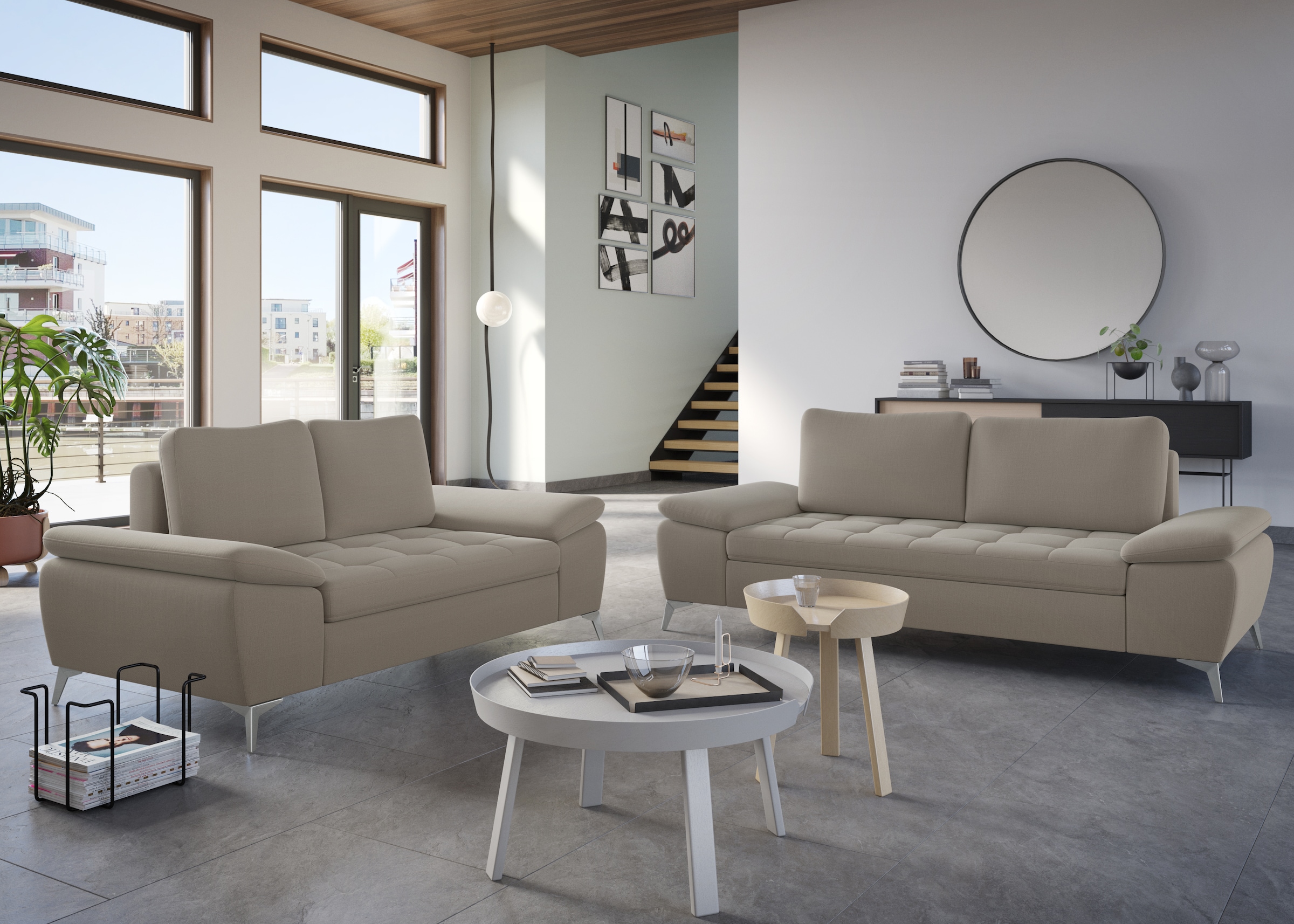 sit&more 2,5-Sitzer »Latigo« mit hochwertigen Metallfüßen