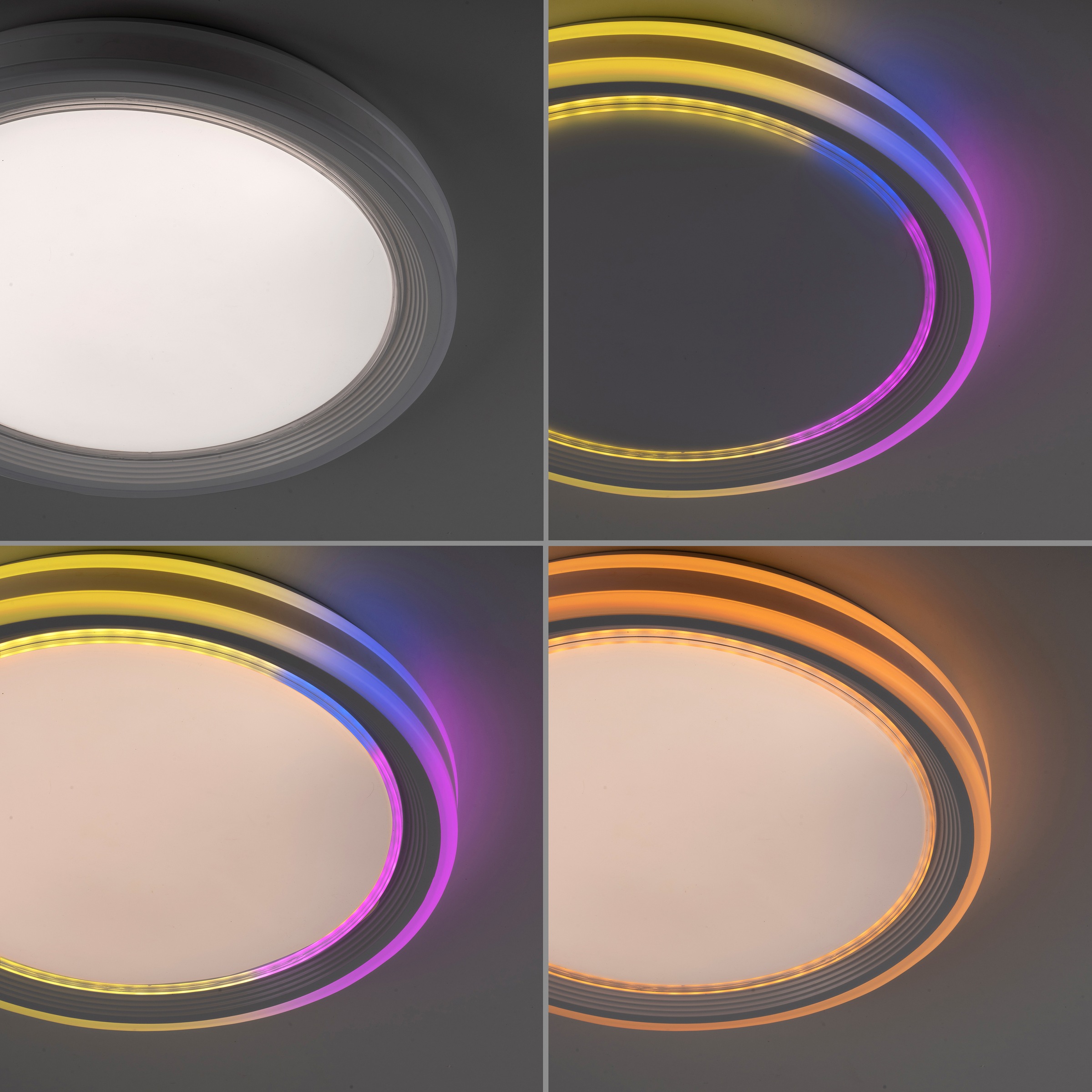 my home Deckenleuchten »Danna«, Leuchtmittel LED-Modul | LED fest integriert, CCT 2700-6500K, RGB-Rainbow, mit Fernbedienung Deckenlampe