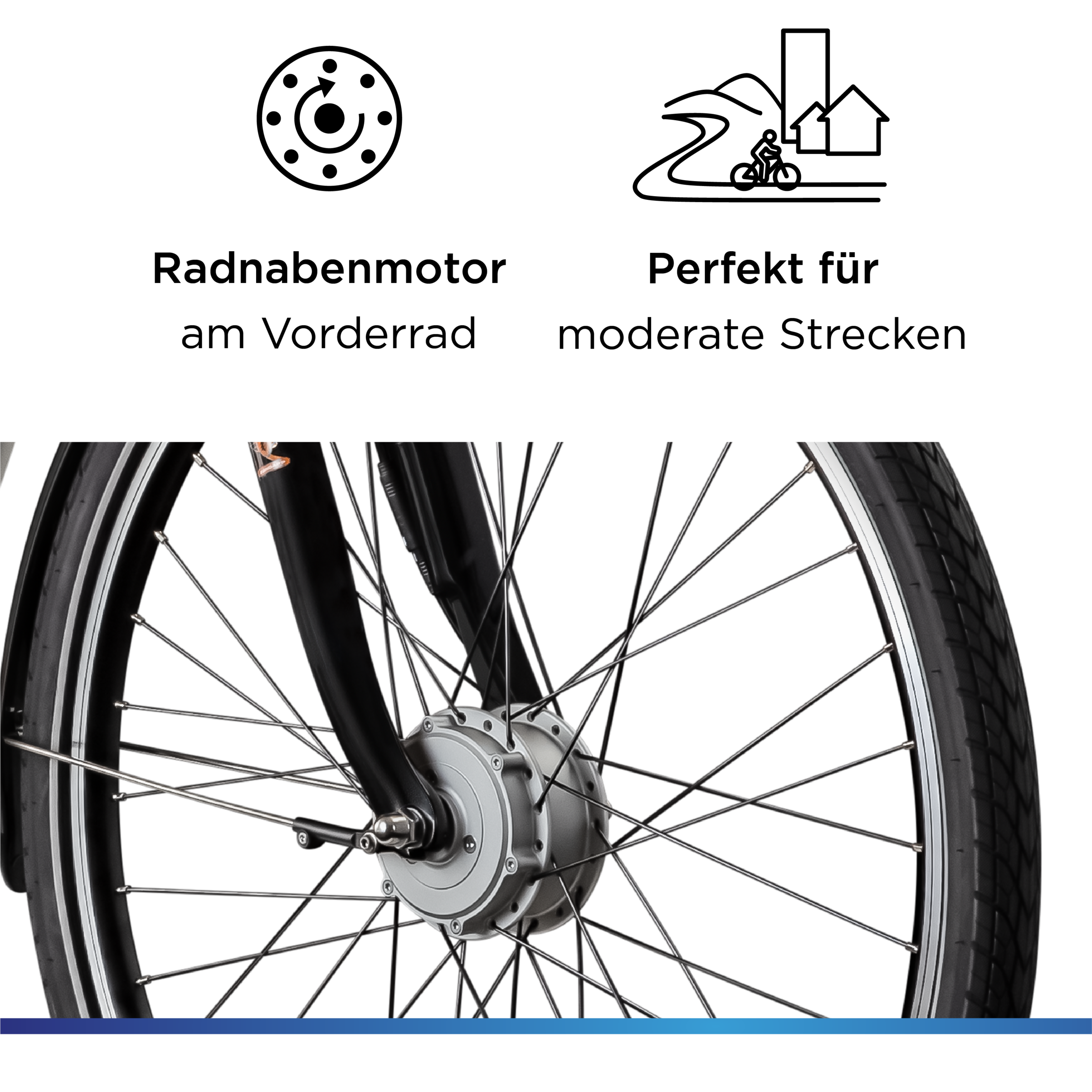 Zündapp »Z517« 7 Gang Shimano Nabenschaltung Frontmotor 250 W Pedelec, Elektrofahrrad für Damen u. Herren