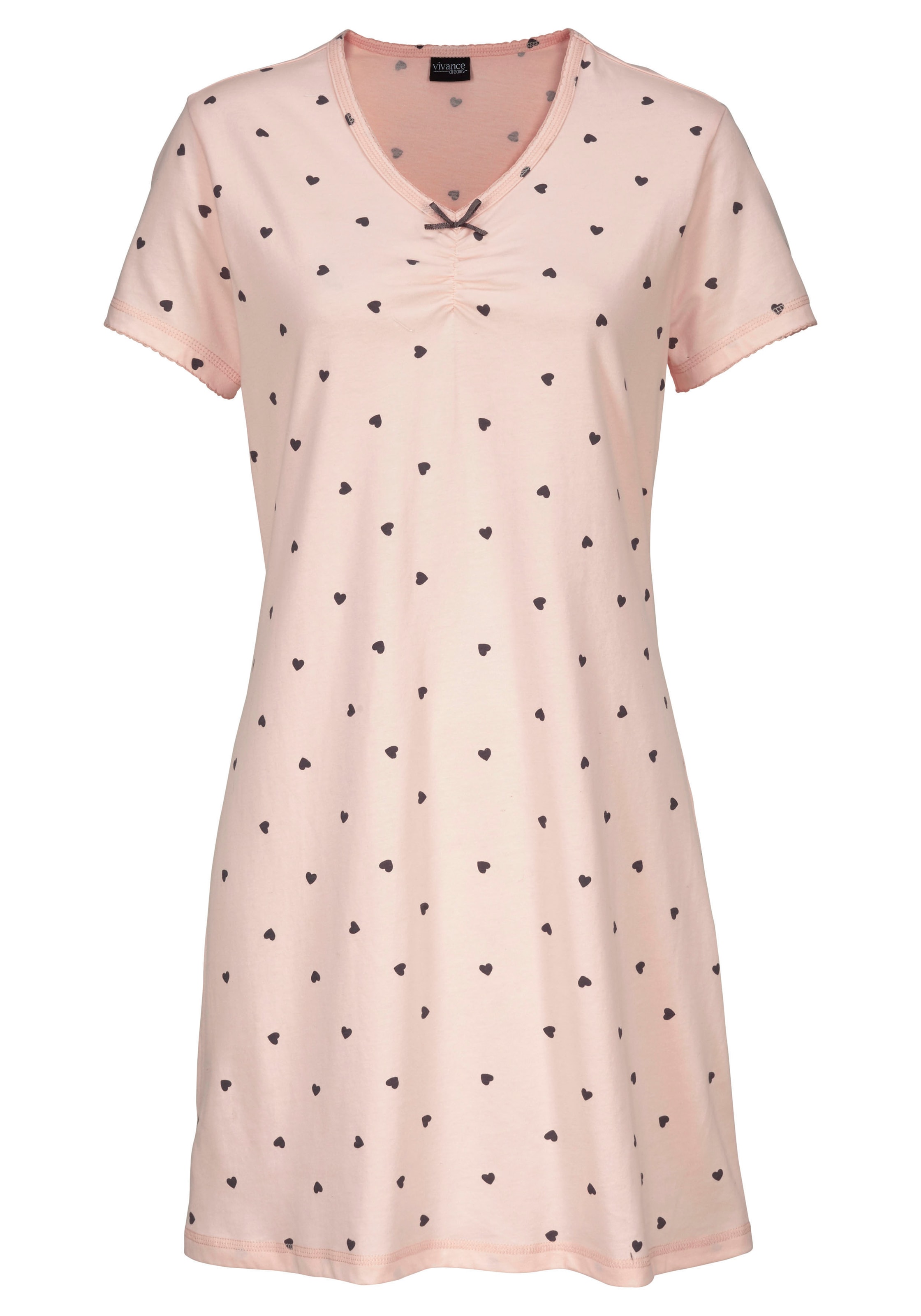 Vivance Dreams Nachthemd, mit Herzchen-Druck