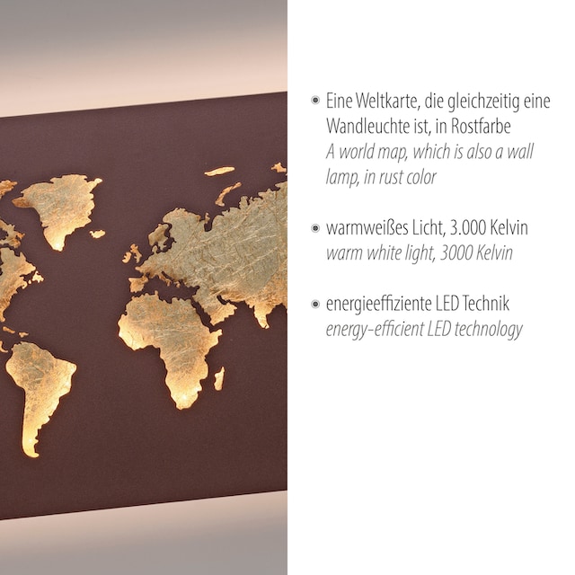 Paul Neuhaus LED Wandleuchte »MAP«, 1 flammig-flammig online bei OTTO