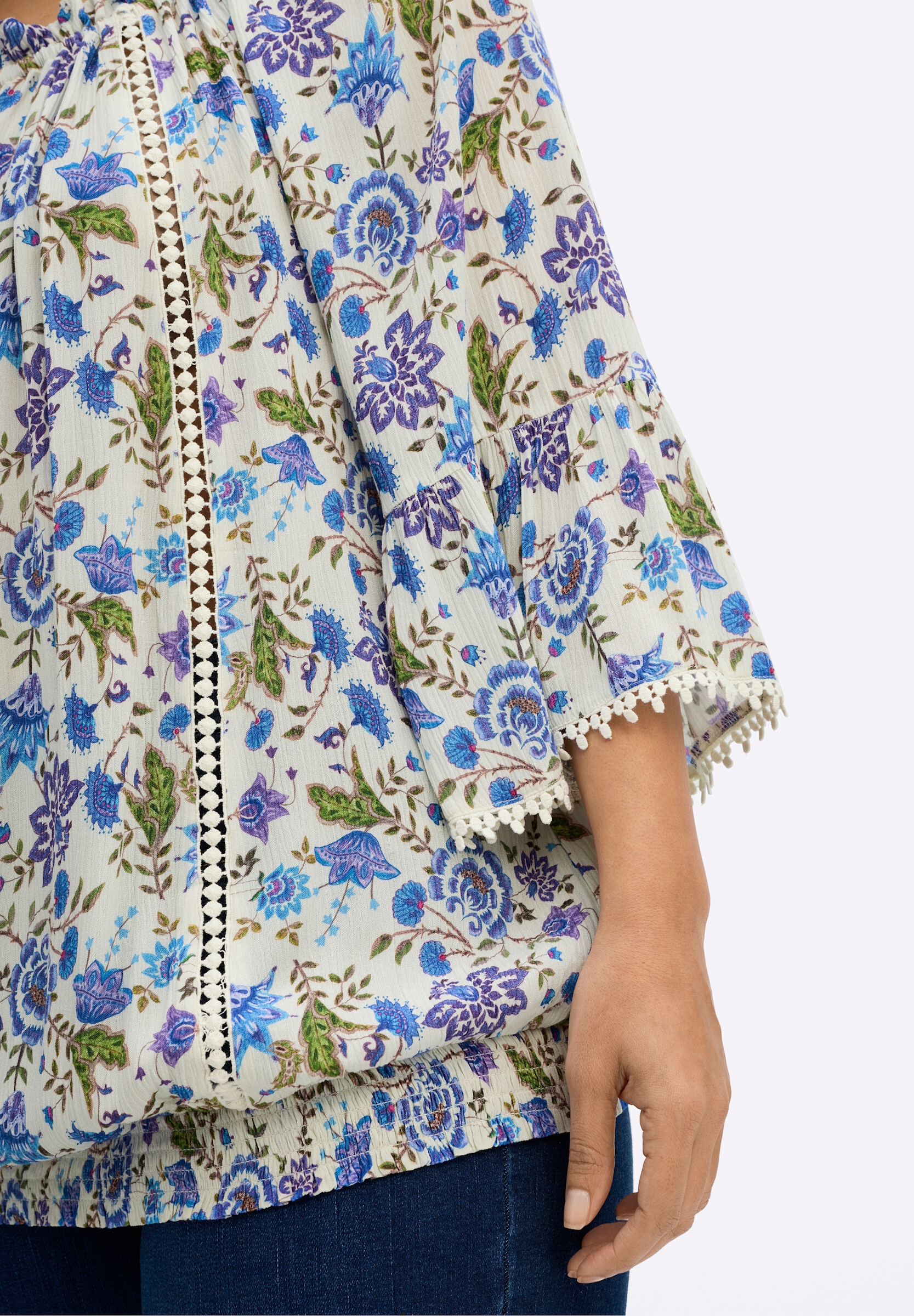 sheego by Joe Browns Klassische Bluse »3/4-Arm-Bluse Tunika im Boho-Look«