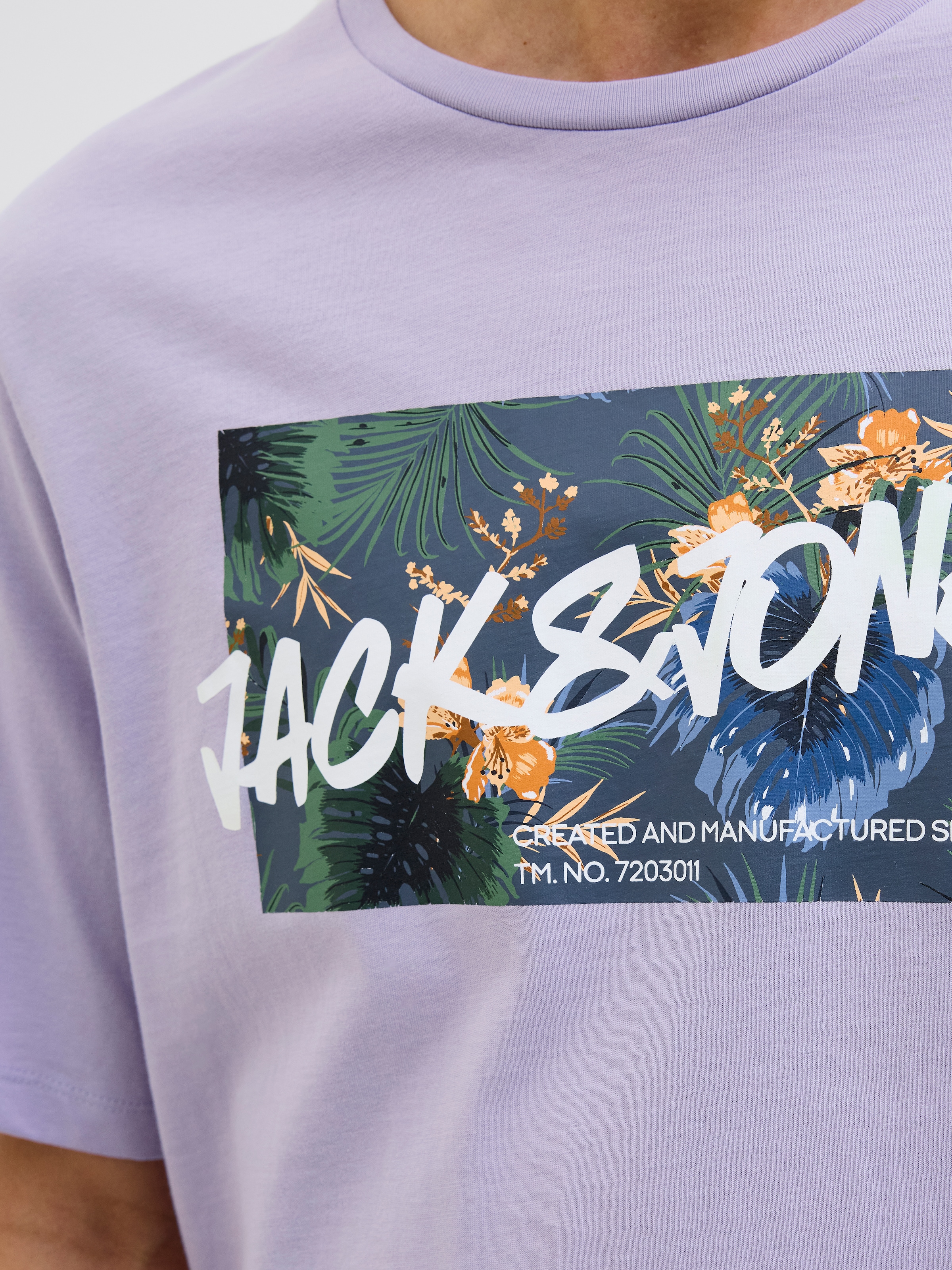 Jack & Jones Print-Shirt »JJHAWAII SHAPE TEE SS CREW NECK«