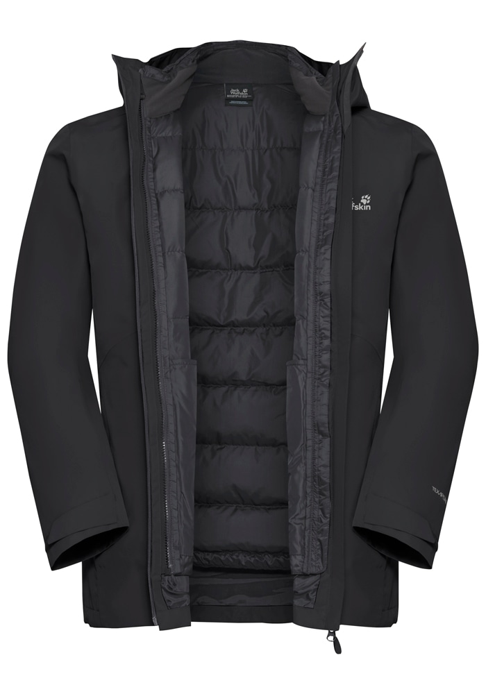Jack Wolfskin 3-in-1-Funktionsjacke »ICECAPE 3IN1 DOWN JKT M RDS«, mit Kapuze