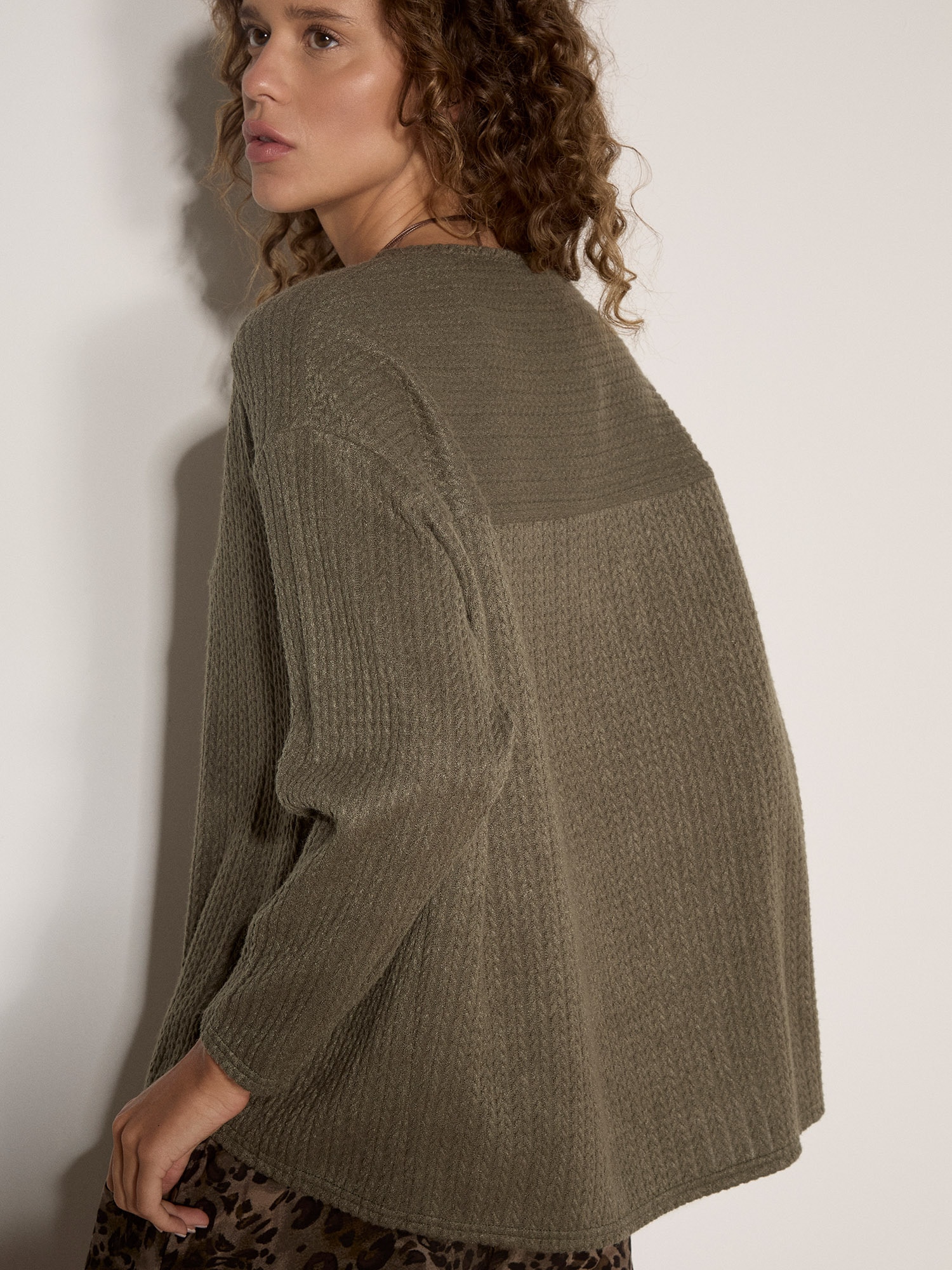 Apricot Strickpullover »Jersey-Oberteil aus Jacquard-Strick« 1 Stk. in Oversize-Passform