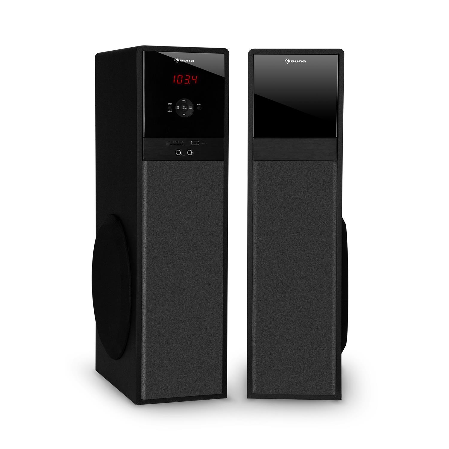 Auna Line 100 A 2.0 Standlautsprecher, 3-Wege, 2 x 80 Watt