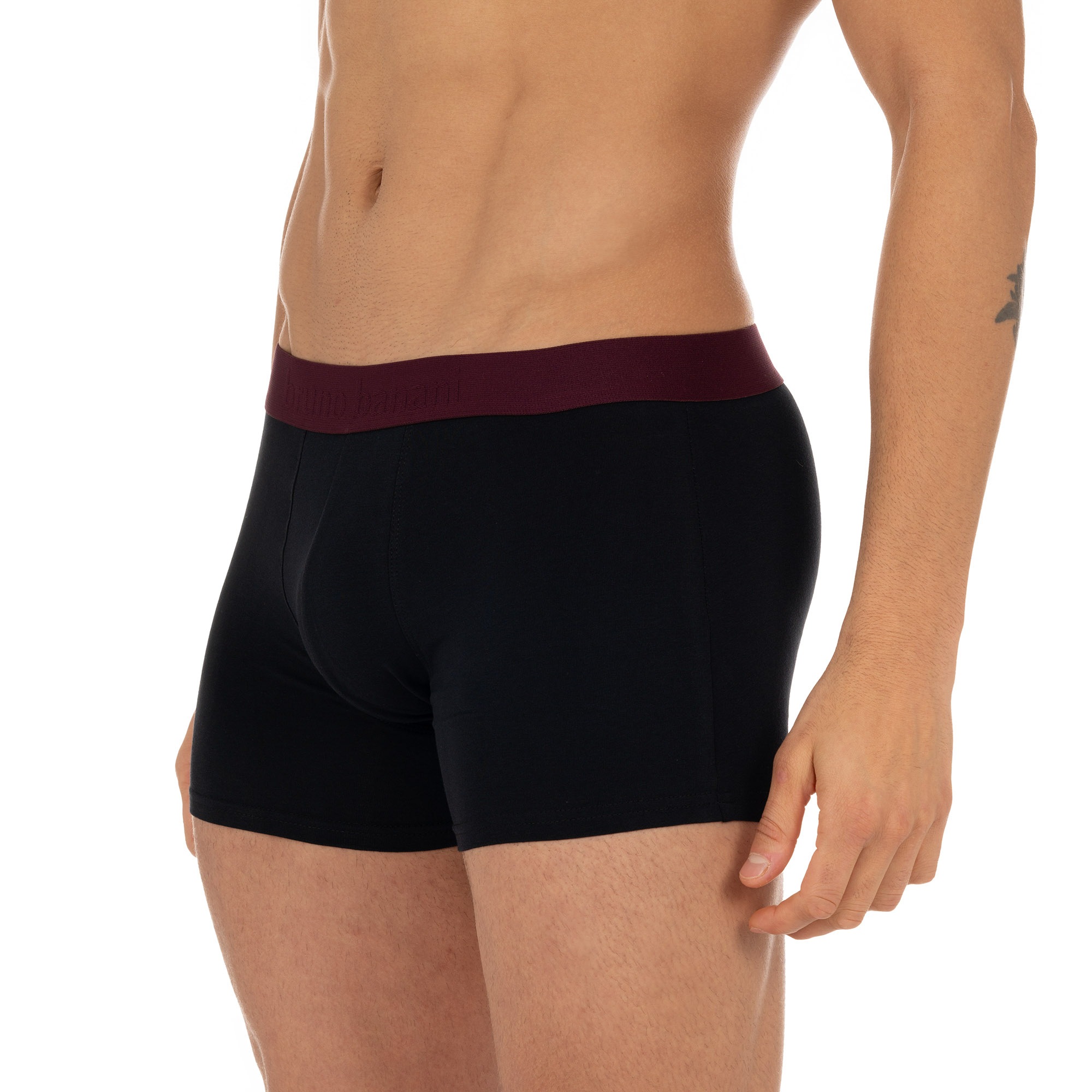 Bruno Banani Boxershorts »FLOWING«, (2er Pack), mit kontrastfarbenem Bündchen