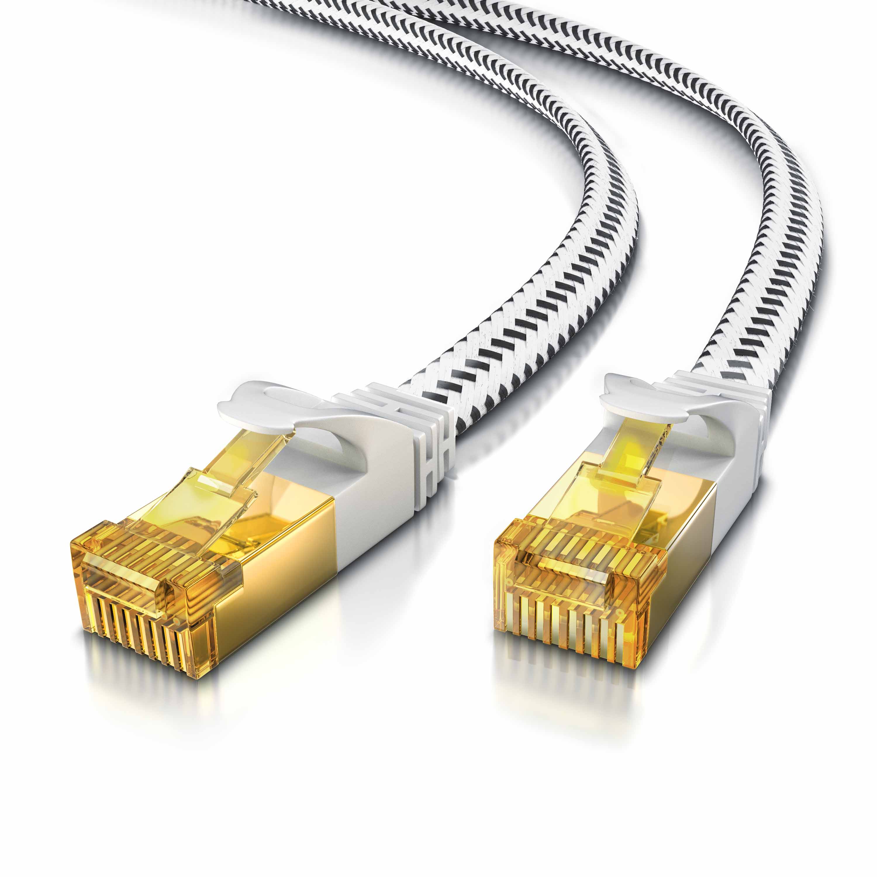 Primewire Netzwerkkabel »Cat 7 Patchkabel – U/FTP Netzwerkkabel«, 300 cm, mit Baumwollgeflecht